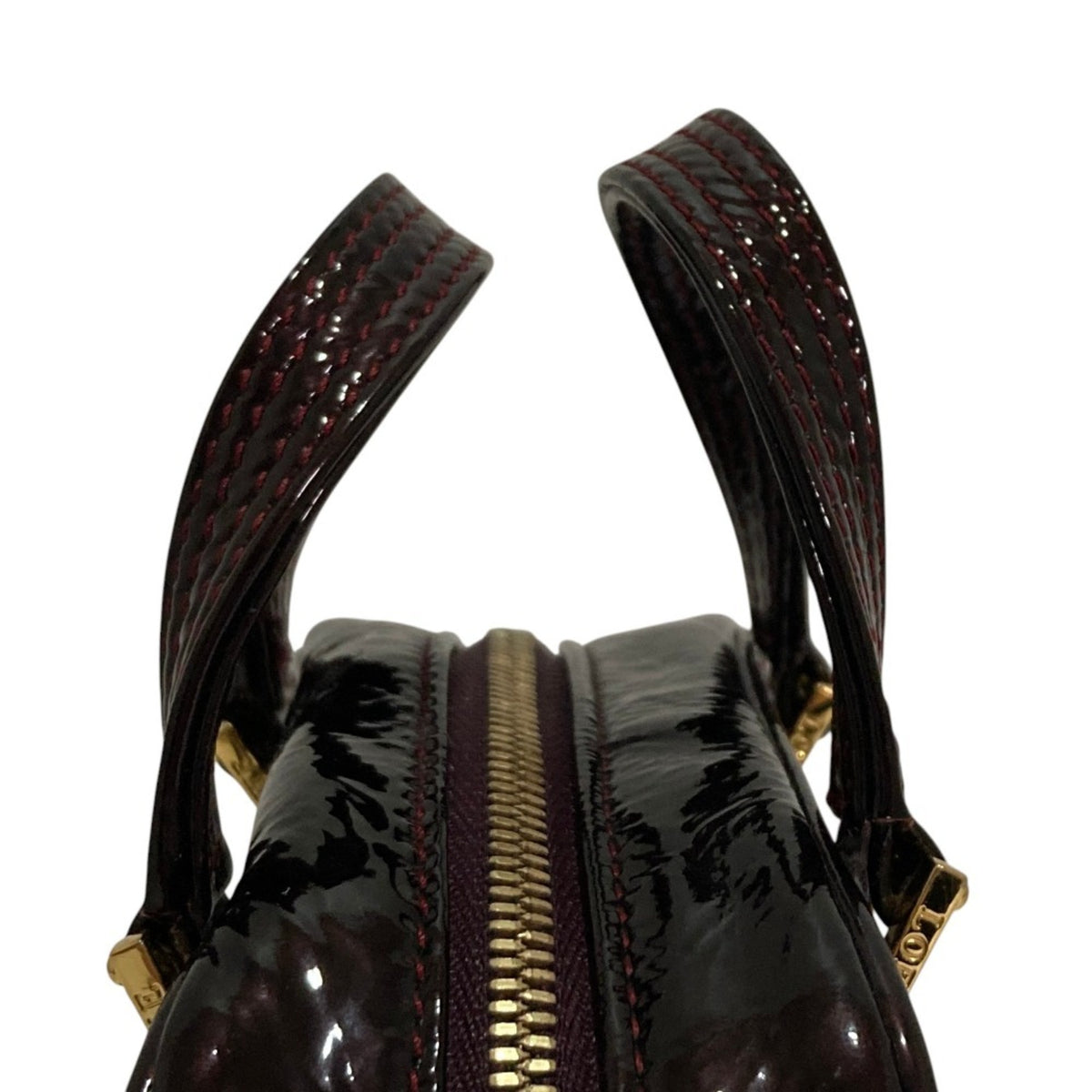 Loewe Burgundy Patent Leather Handbag (Pre-Owned)