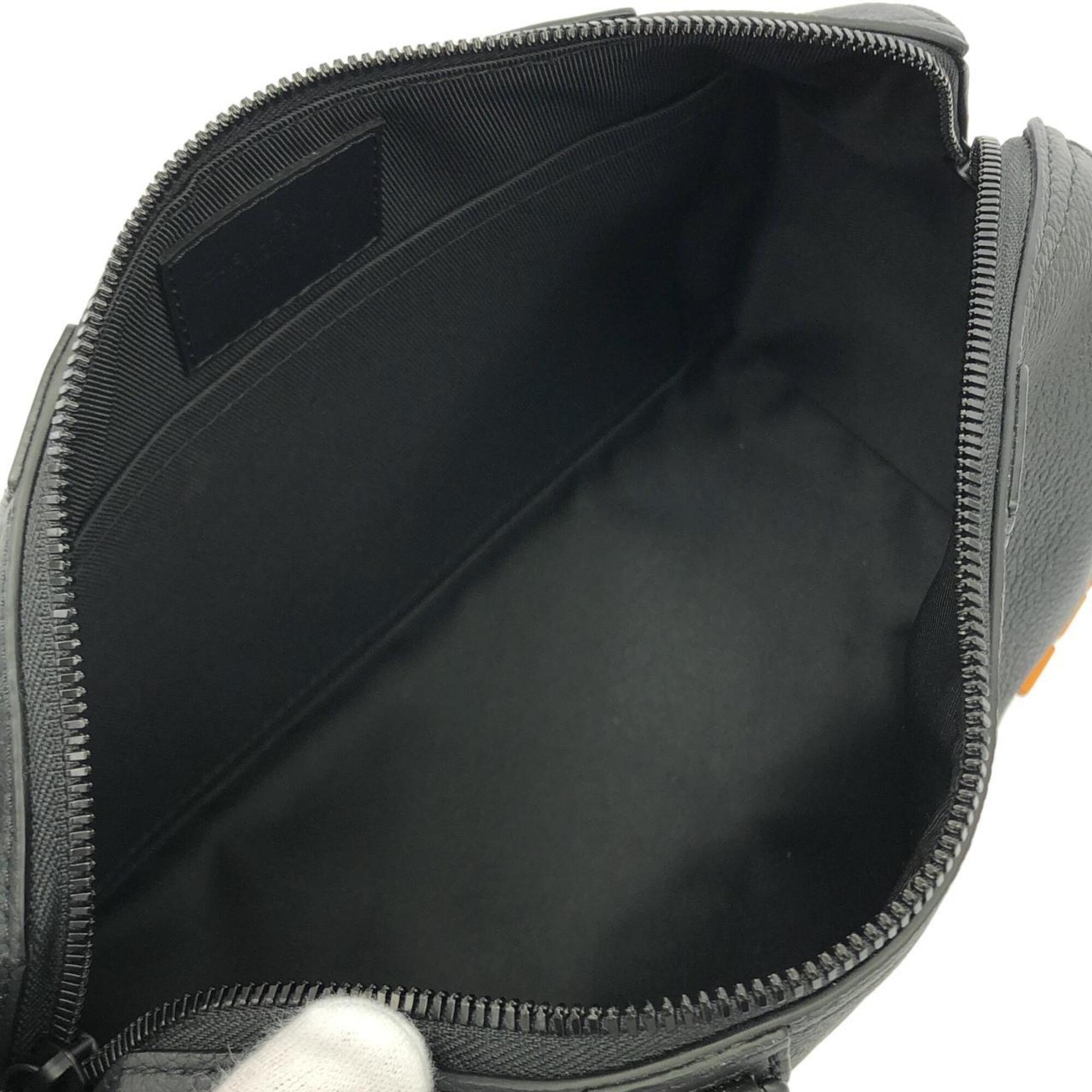 Louis Vuitton Damier Black Leather Shoulder Bag (Pre-Owned)
