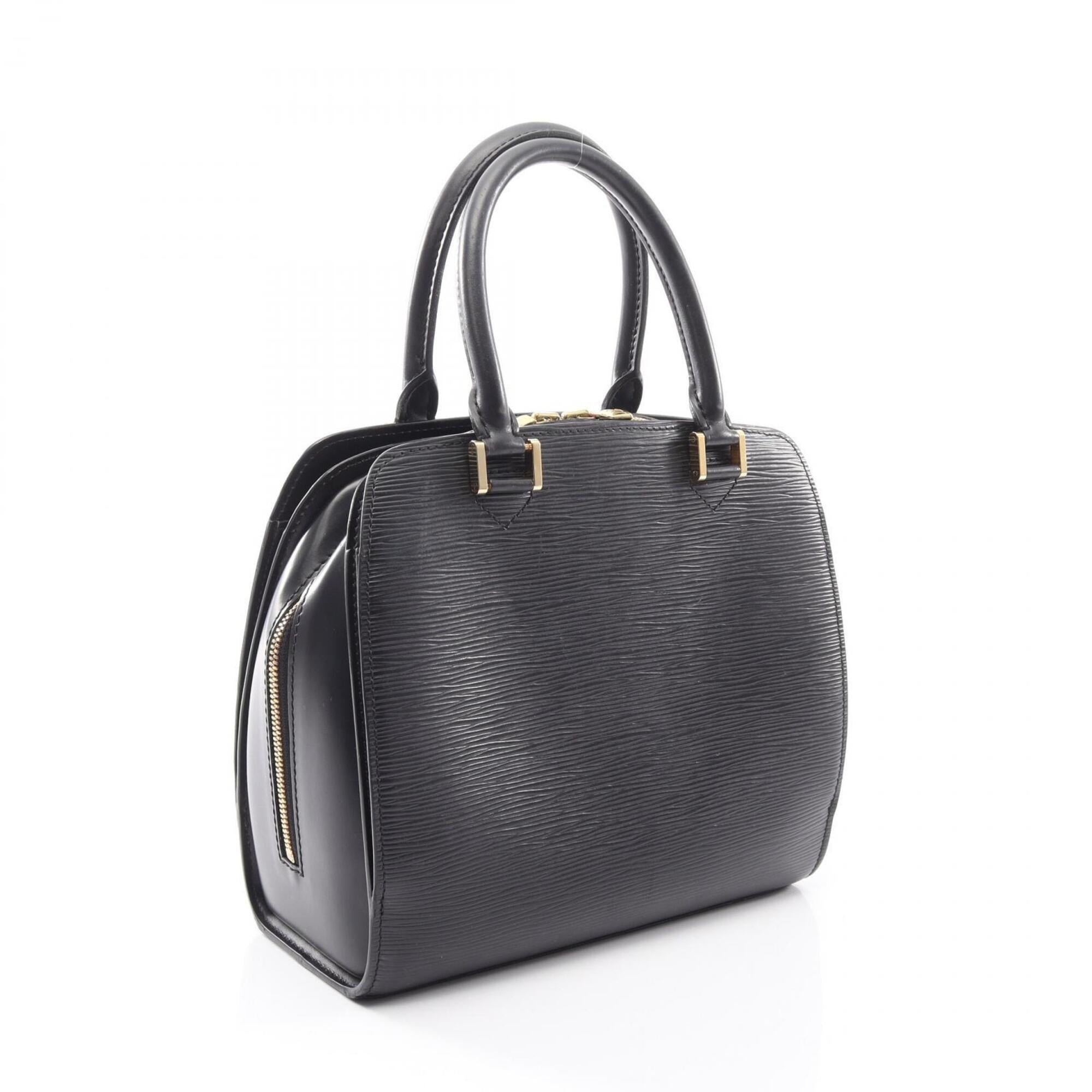 Louis Vuitton Black Leather Handbag (Pre-Owned)