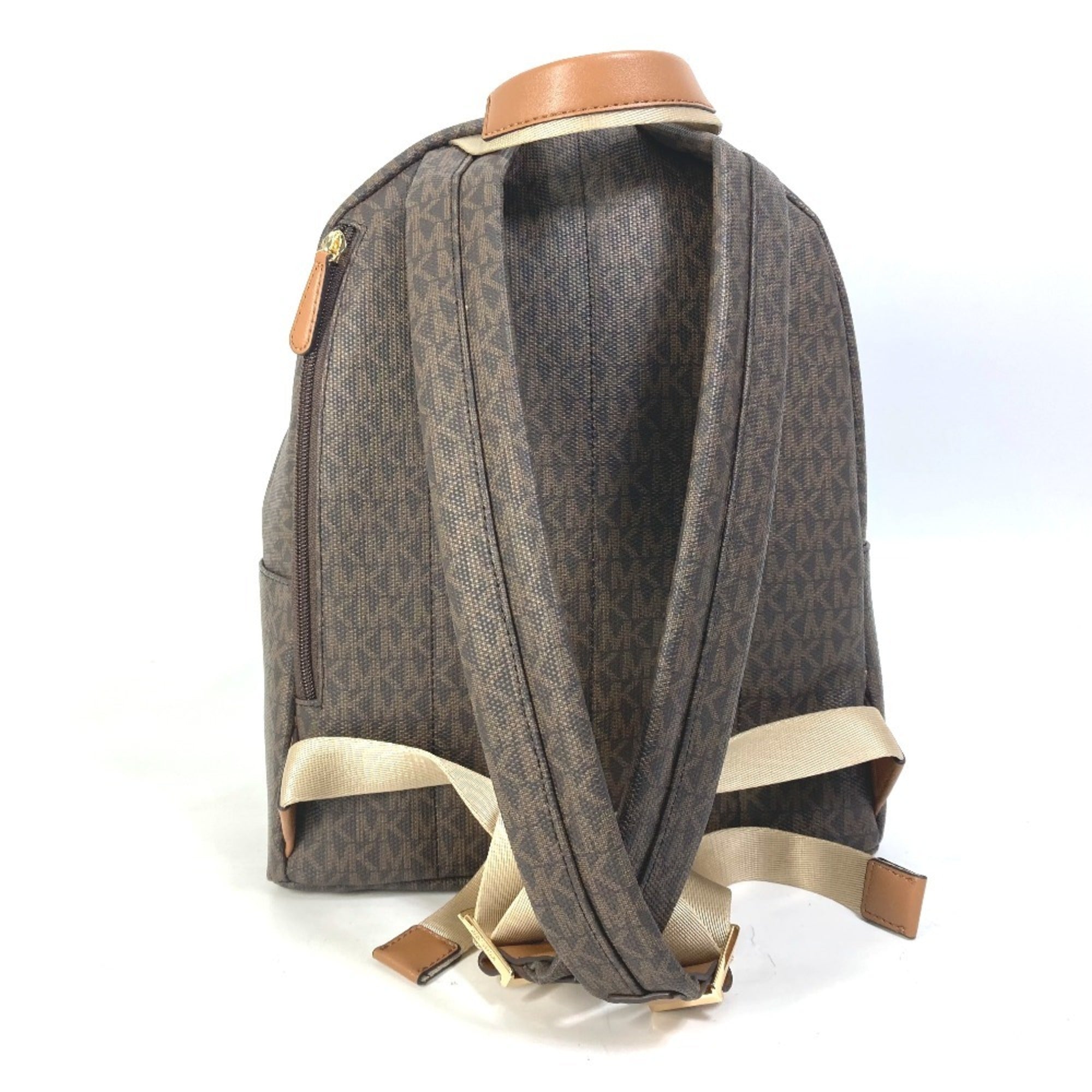 Michael Kors Brown Pvc Leather Backpack (Pre-Owned)