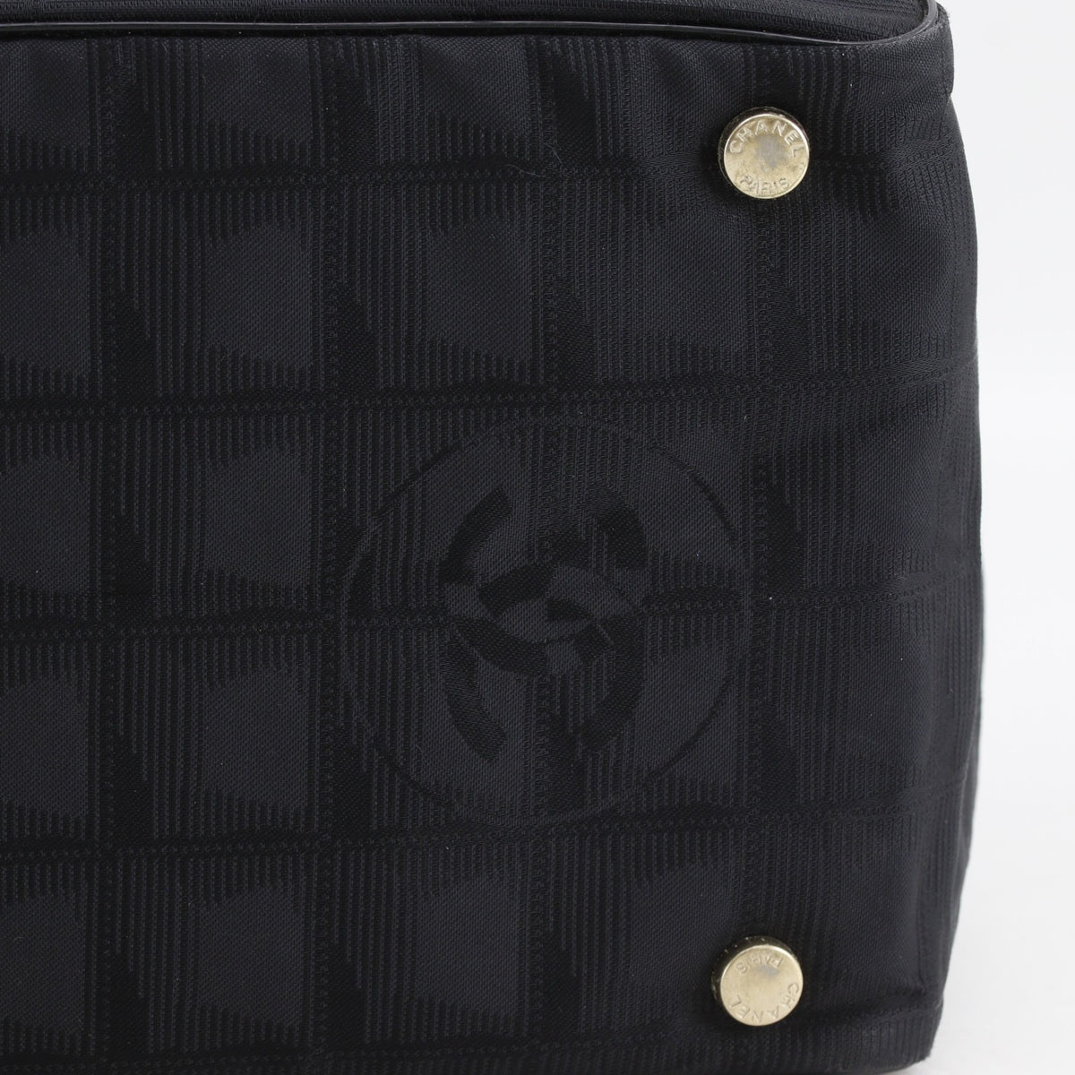 Chanel Black Nylon Canvas Tote Bag Weekend Bag (Pre-Owned)