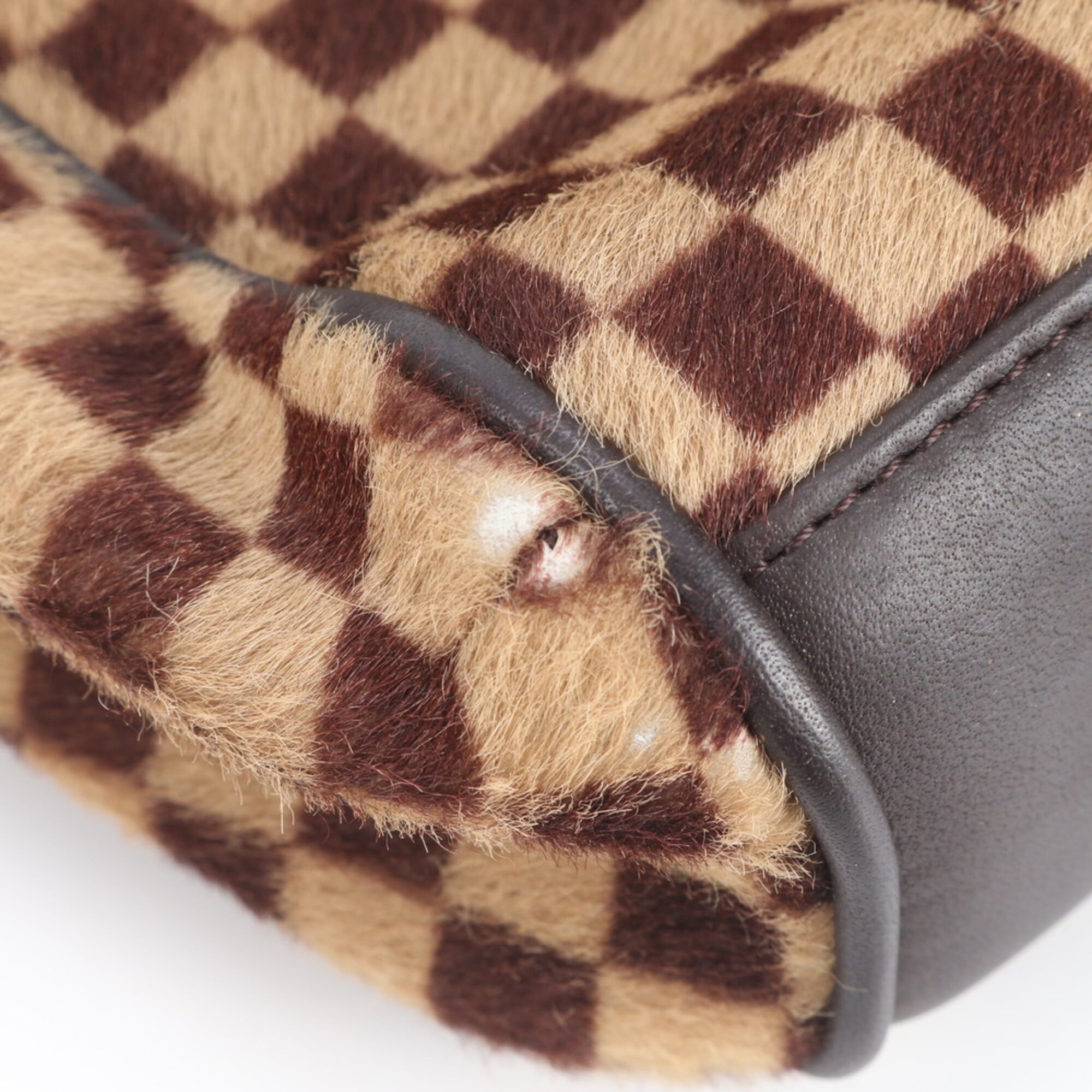Louis Vuitton Brown Leather Handbag Shoulder Bag Tote Bag (Pre-Owned)