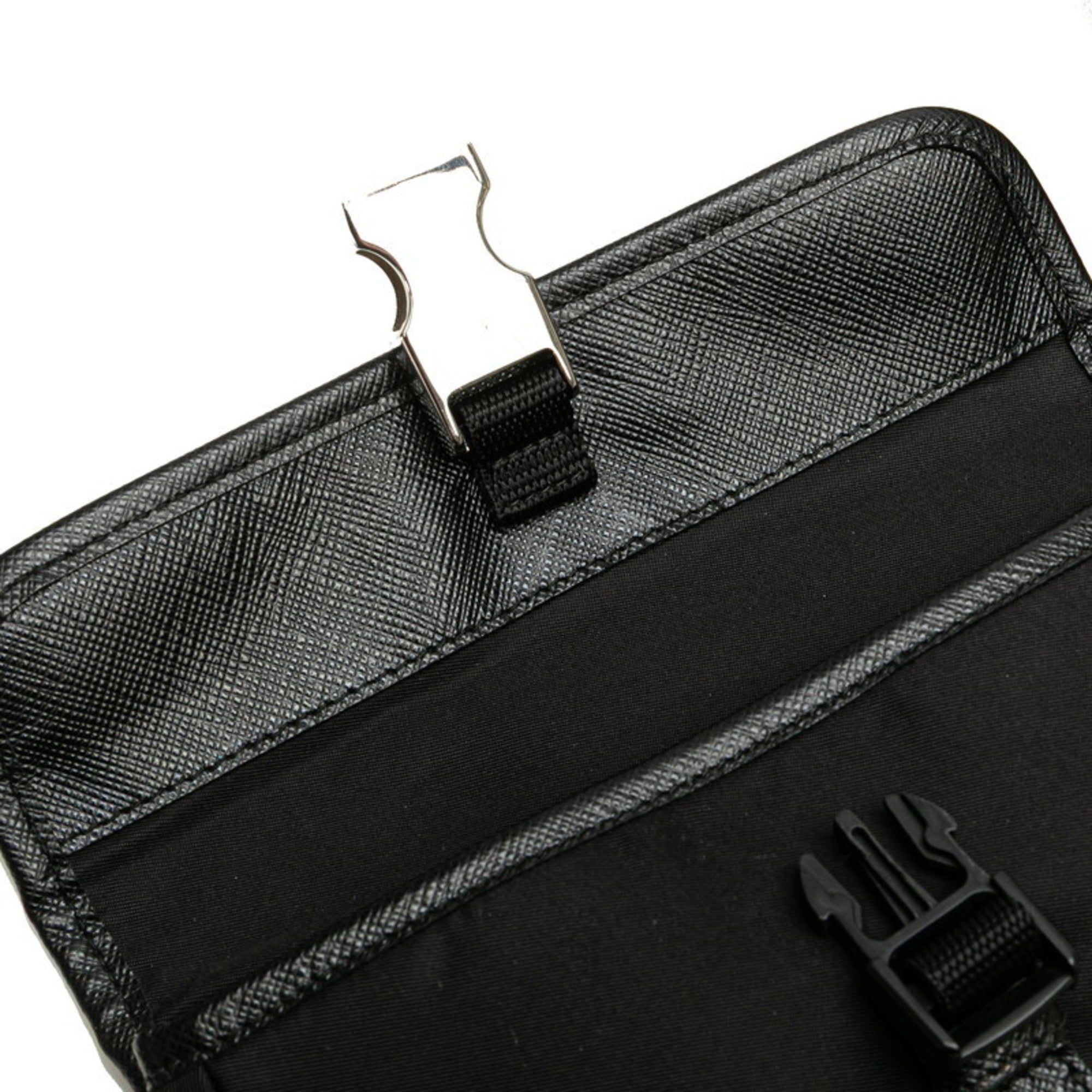 Prada Black Nylon Leather Fanny Pack (Pre-Owned)
