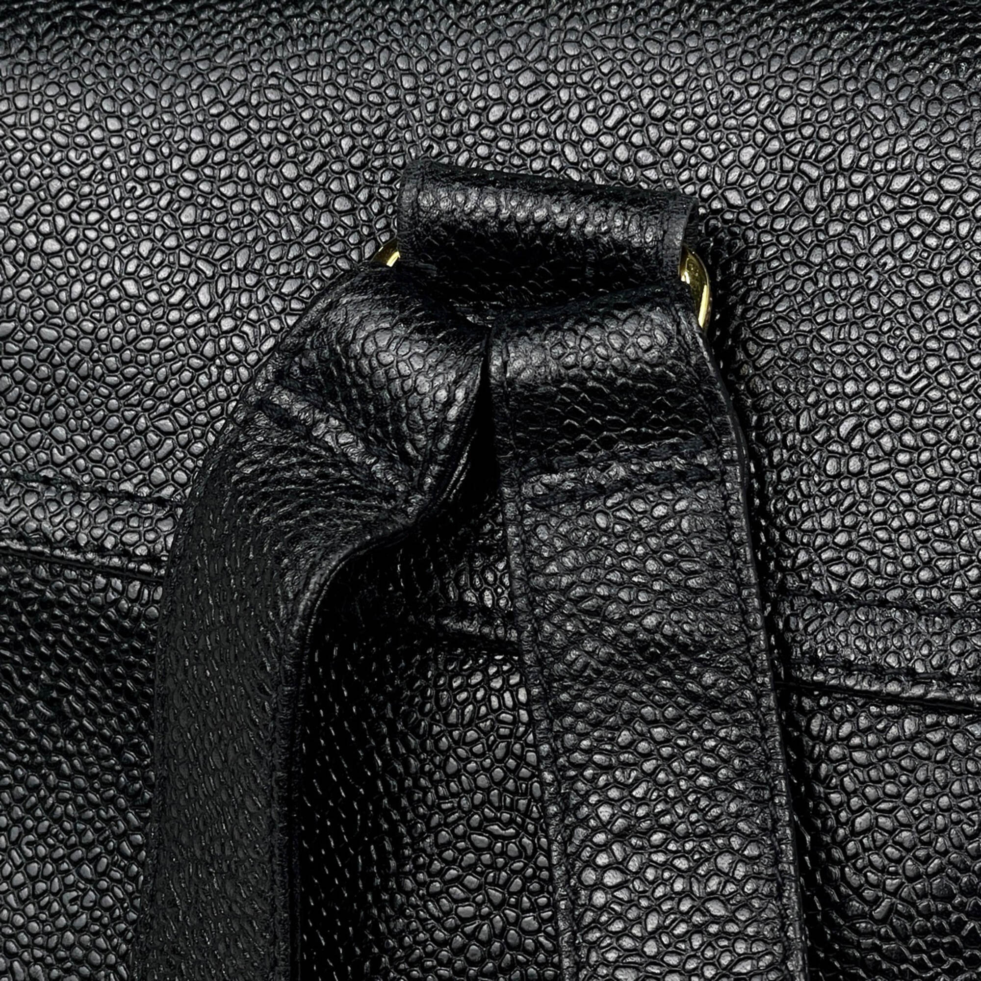 Chanel Black Grained Calfskin Backpack (Pre-Owned)