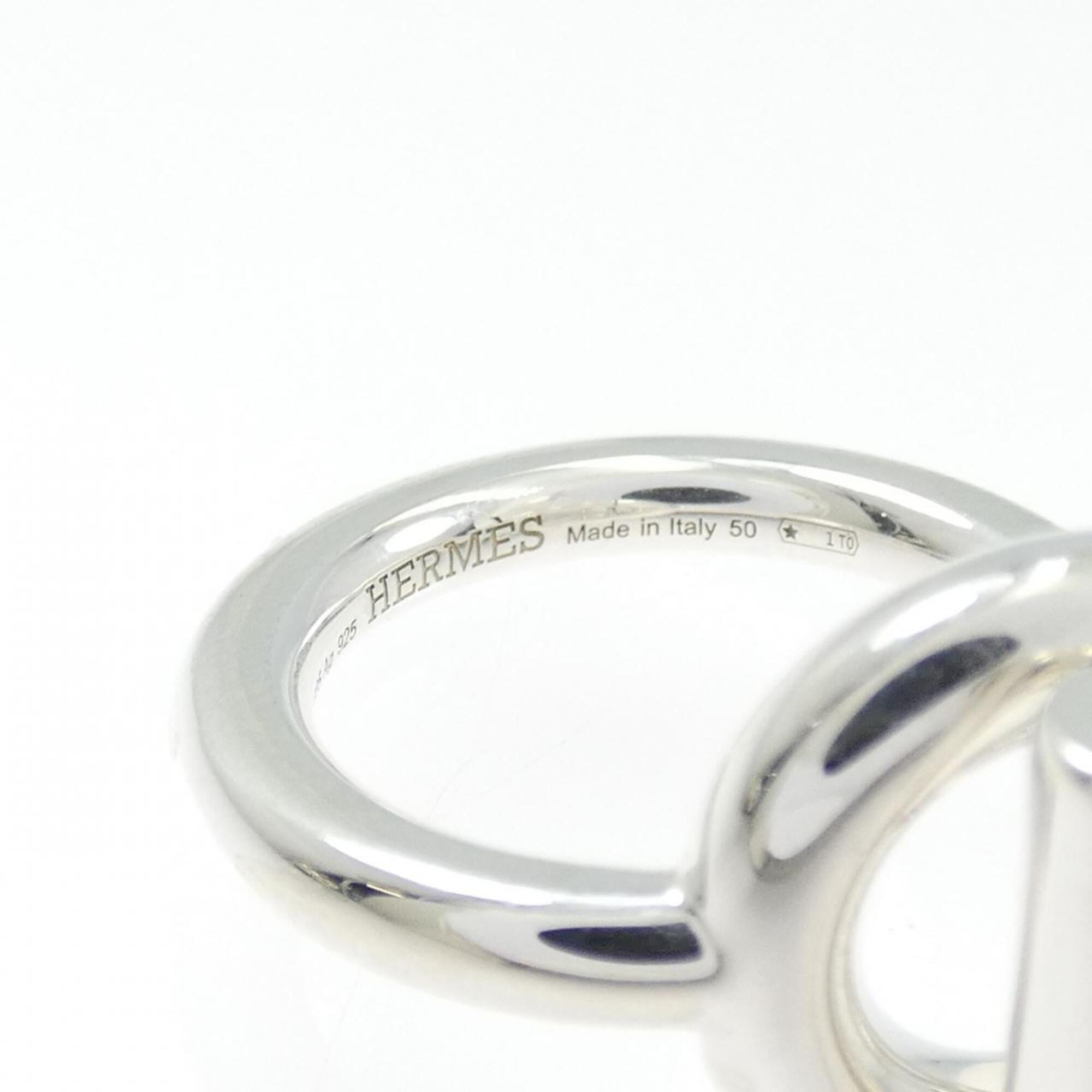 Hermes Silver 925 Band Ring (Pre-Owned)