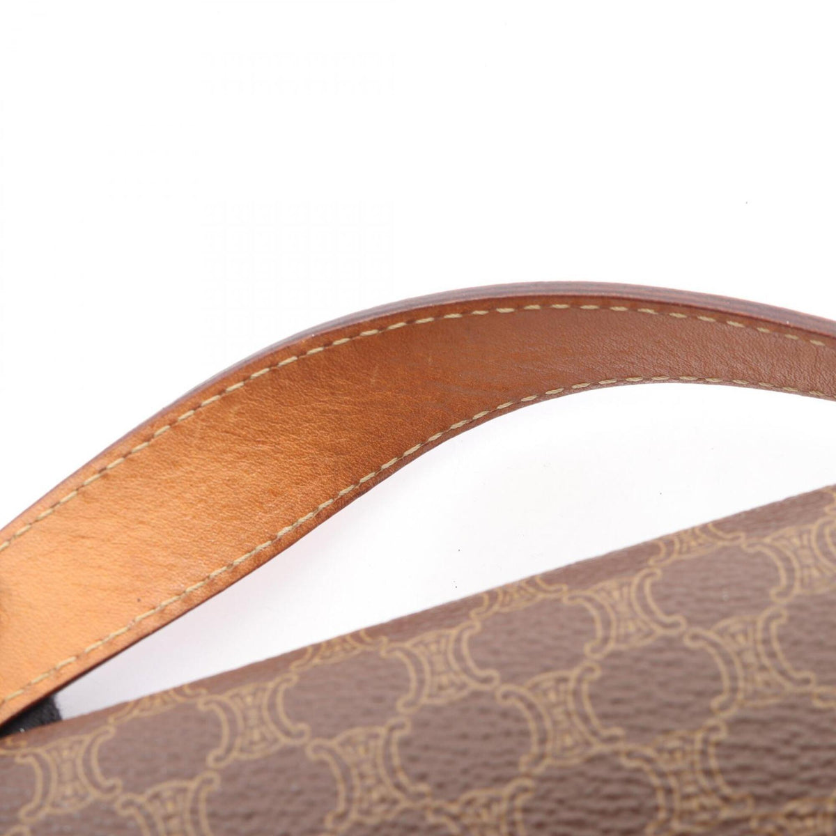 Celine Brown Coated Canvas Leather Handbag (Pre-Owned)
