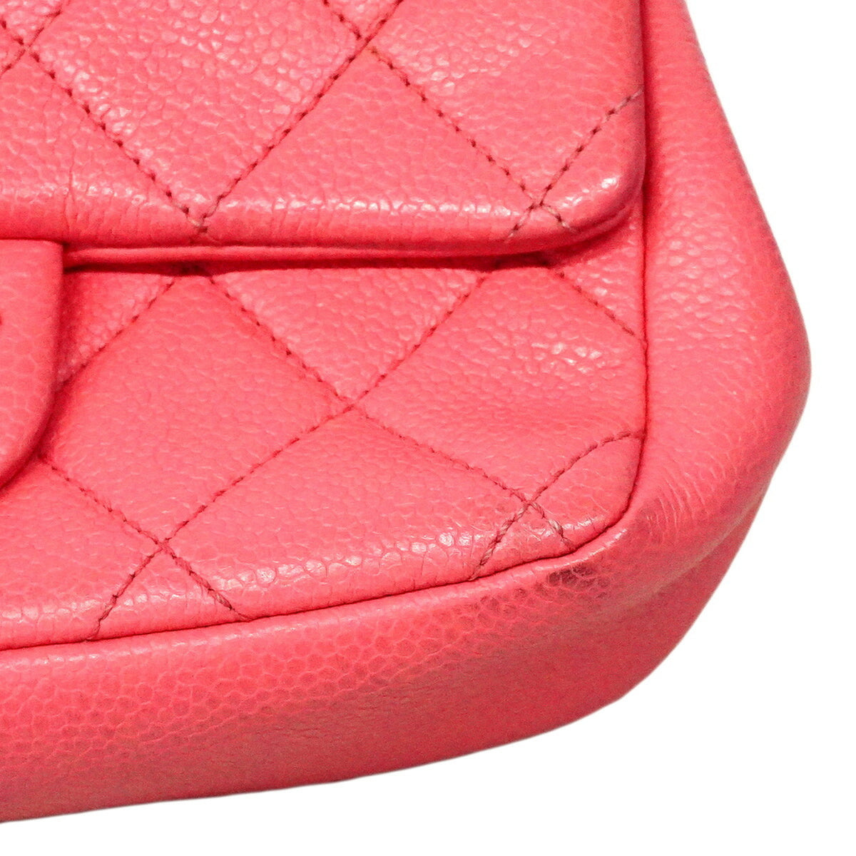 Chanel Pink Grained Calfskin Shoulder Bag (Pre-Owned)