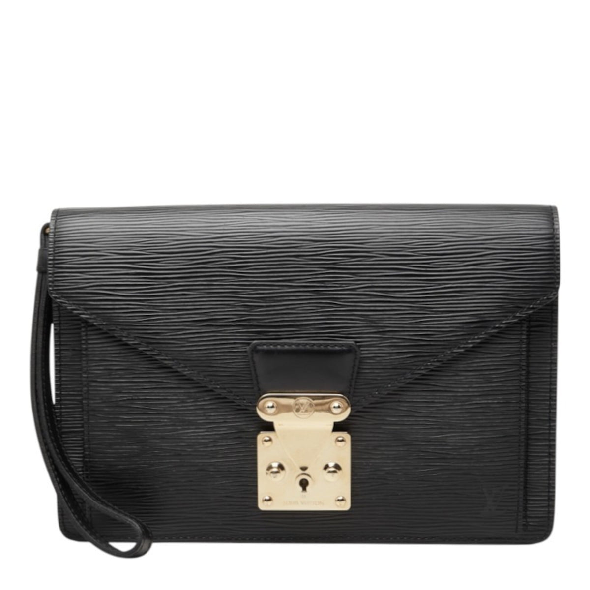 Louis Vuitton Epi Black Noir Leather Clutch Bag Pochette (Pre-Owned)