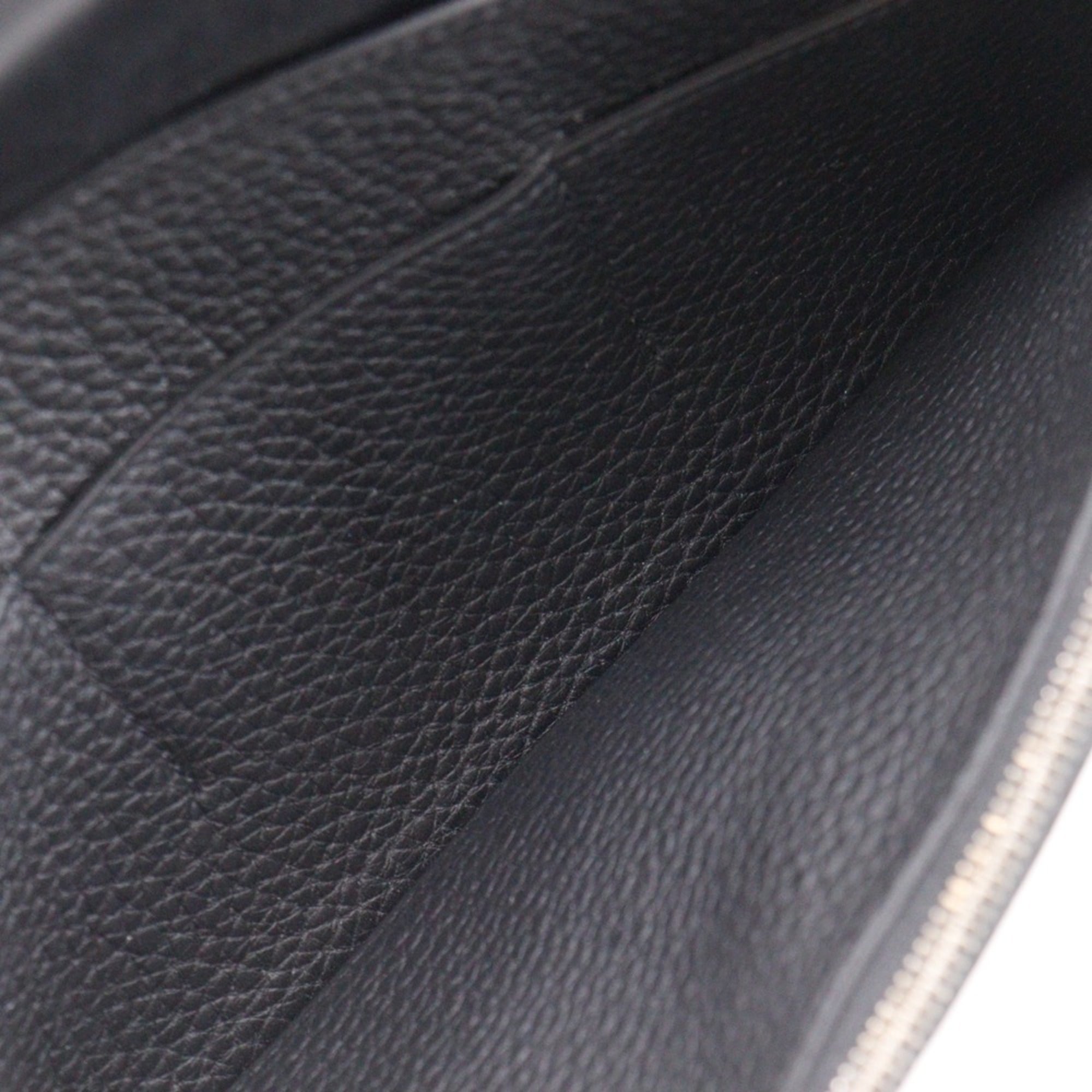 Hermes Dogon Duo Black Togo Leather Long Wallet (Bi-Fold) (Pre-Owned)