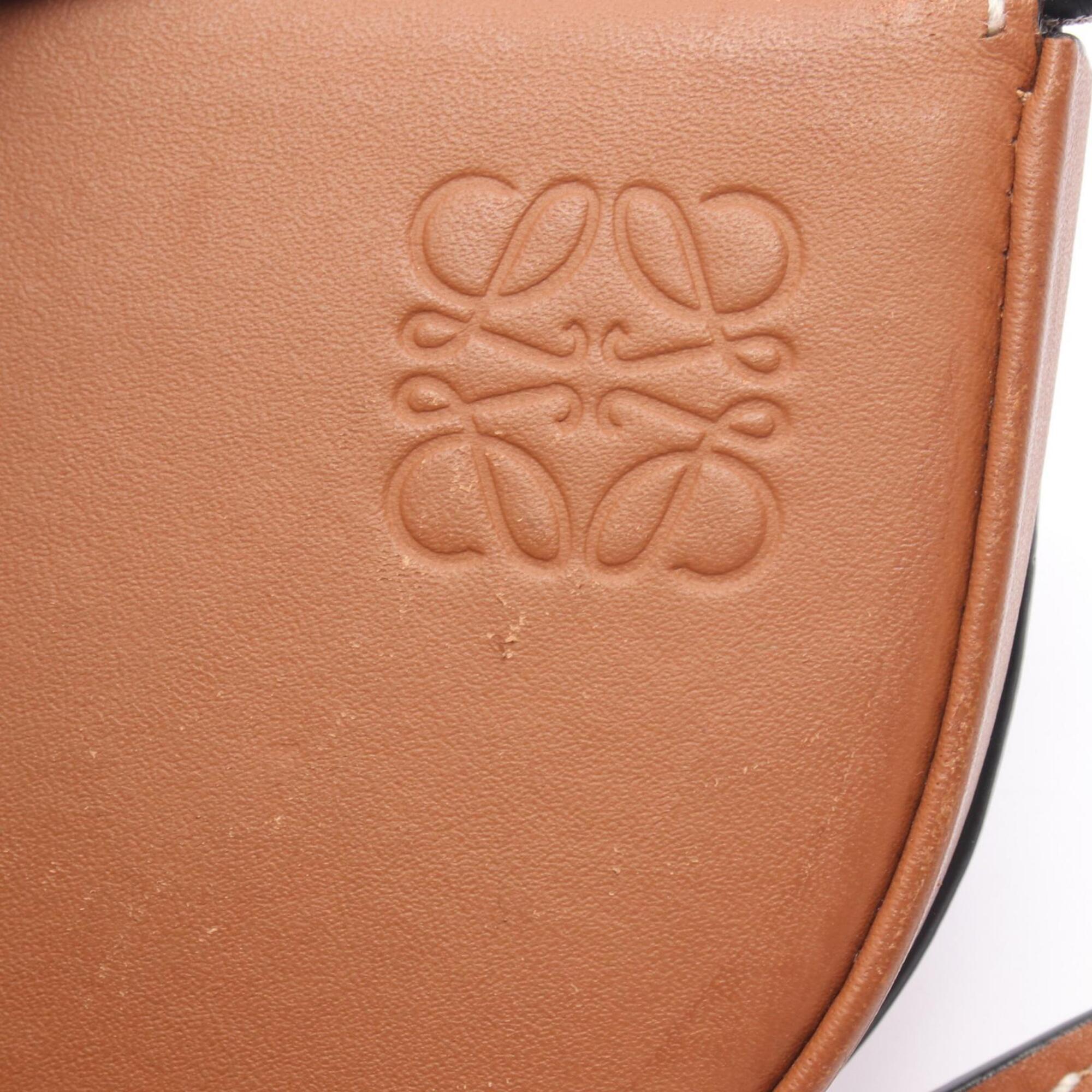 Loewe Brown Leather Handbag Pouch Shoulder Bag (Pre-Owned)