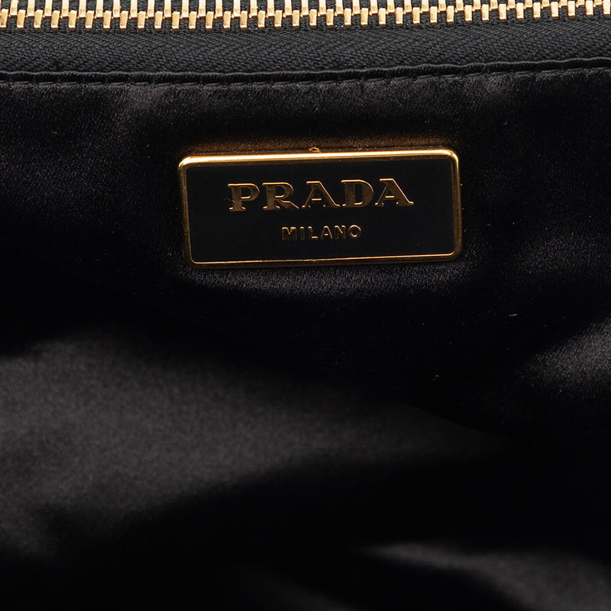 Prada Black Orange Spangles Leather Tote Bag (Pre-Owned)