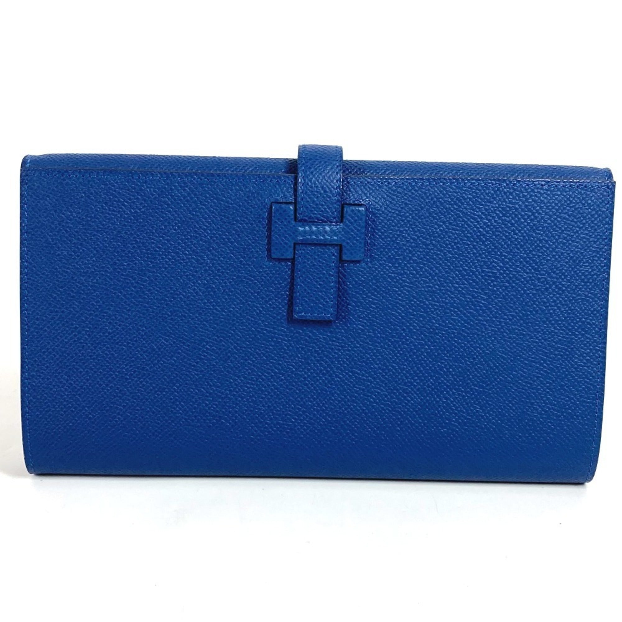 Hermes Blue Epsom Leather Long Wallet (Bi-Fold) (Pre-Owned)