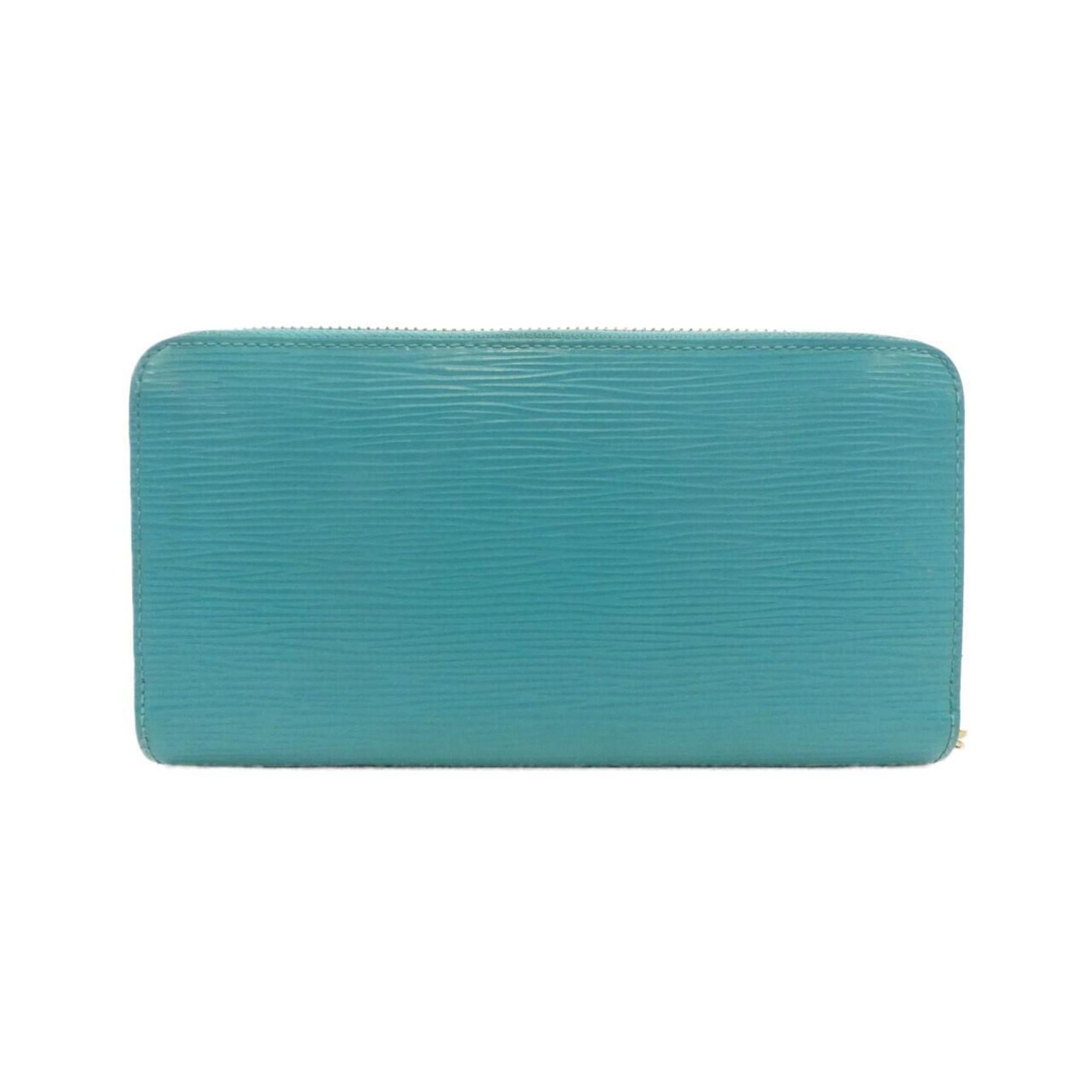Louis Vuitton Blue Leather Long Wallet (Bi-Fold) (Pre-Owned)