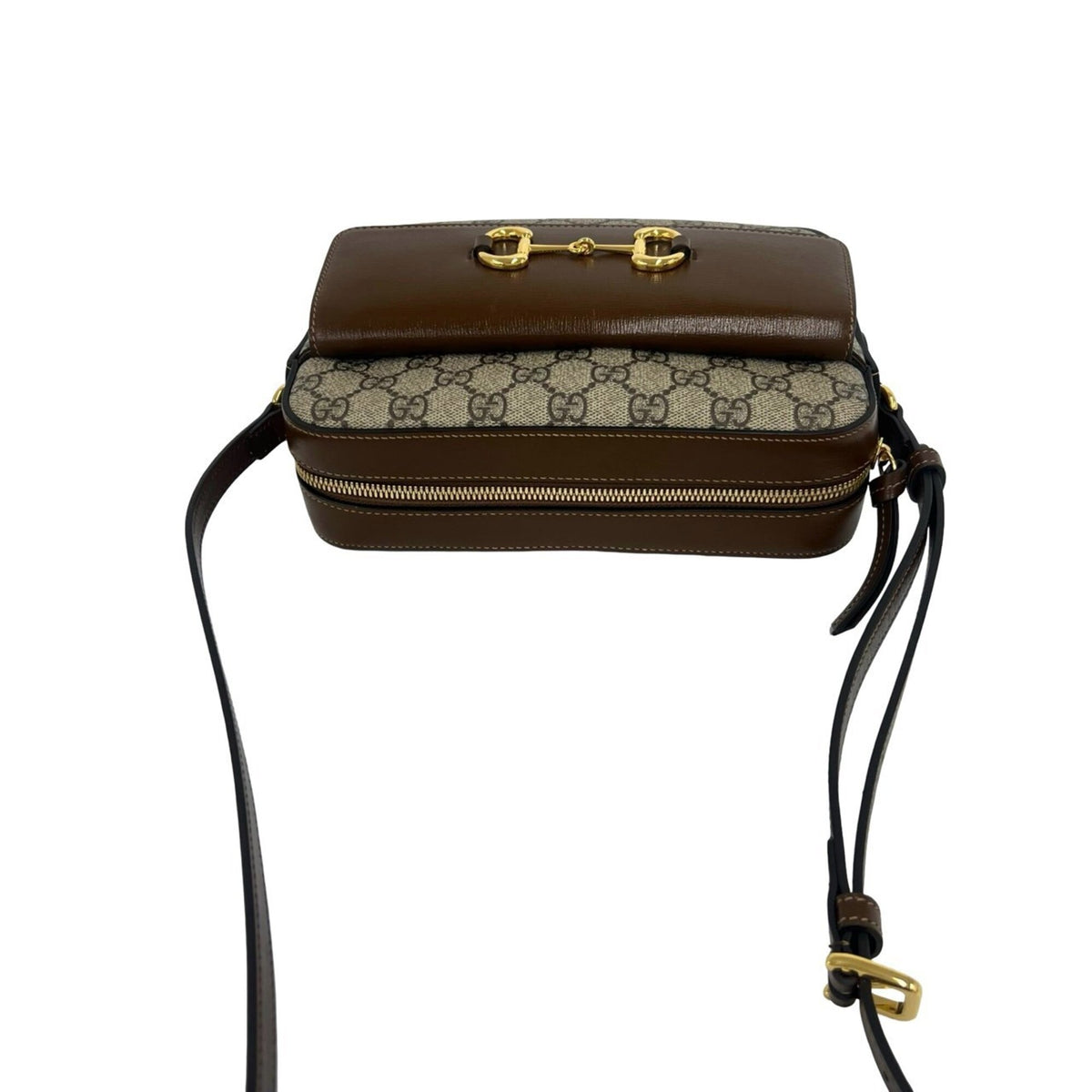 Gucci Brown Elastane Leather Pochette Shoulder Bag (Pre-Owned)