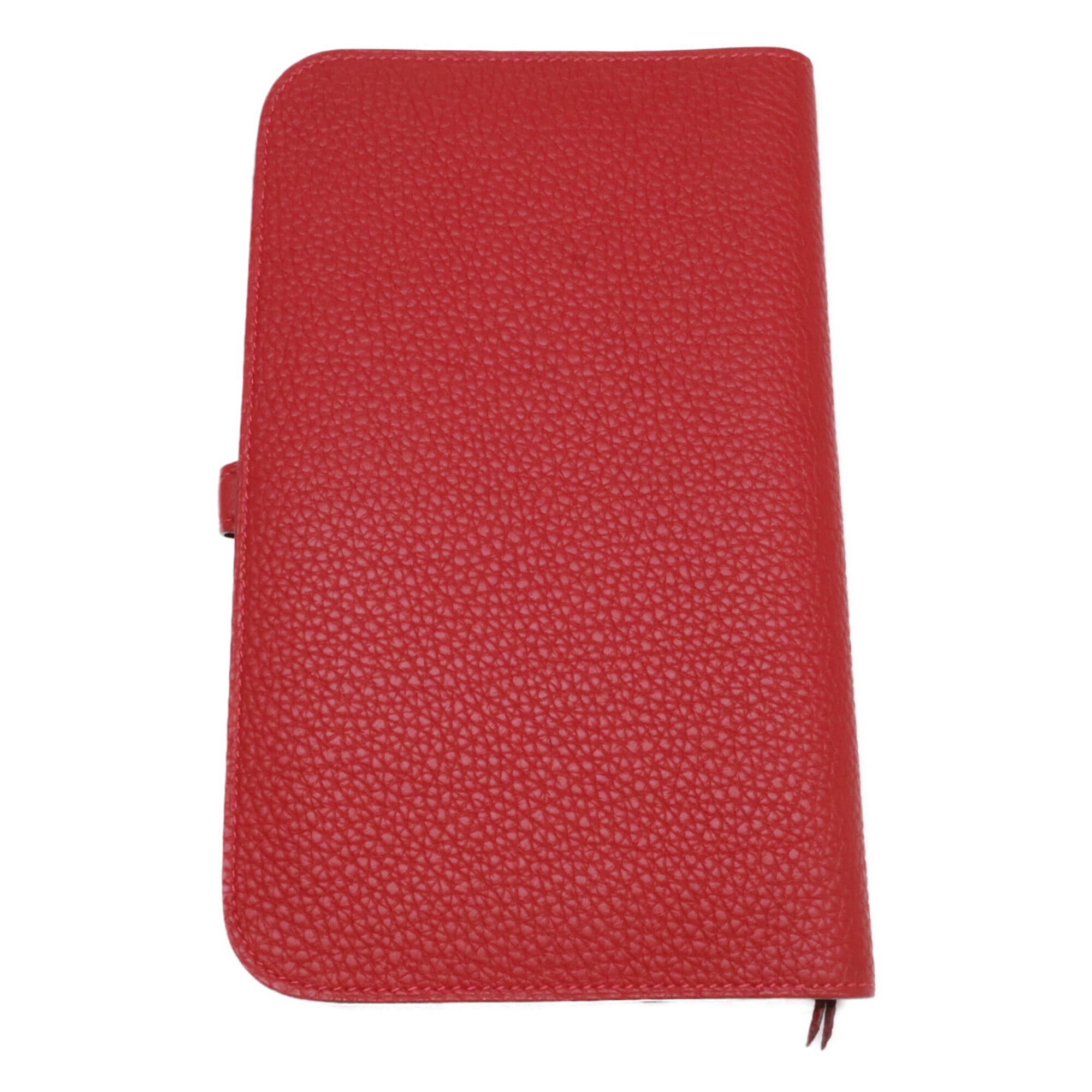 Hermes Vermilion Togo Leather Long Wallet (Bi-Fold) (Pre-Owned)