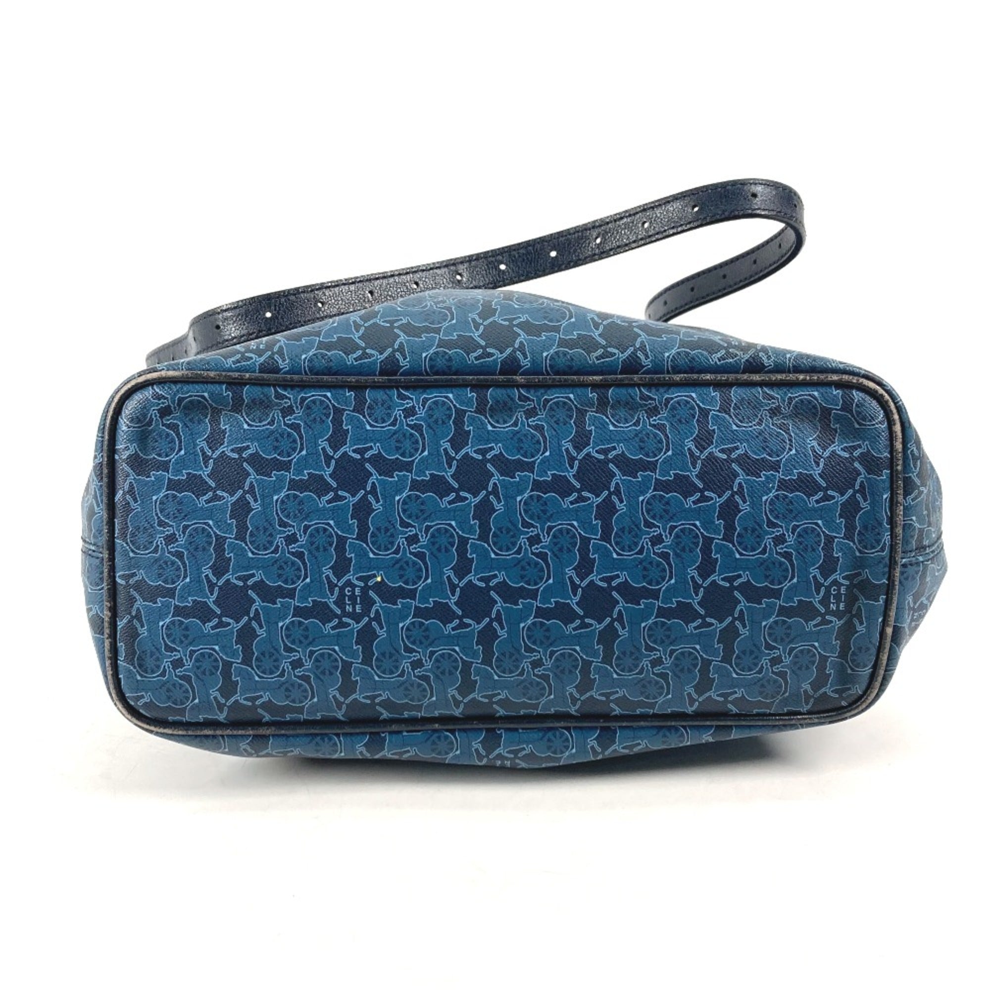 Celine Blue Leather Shoulder Bag (Pre-Owned)