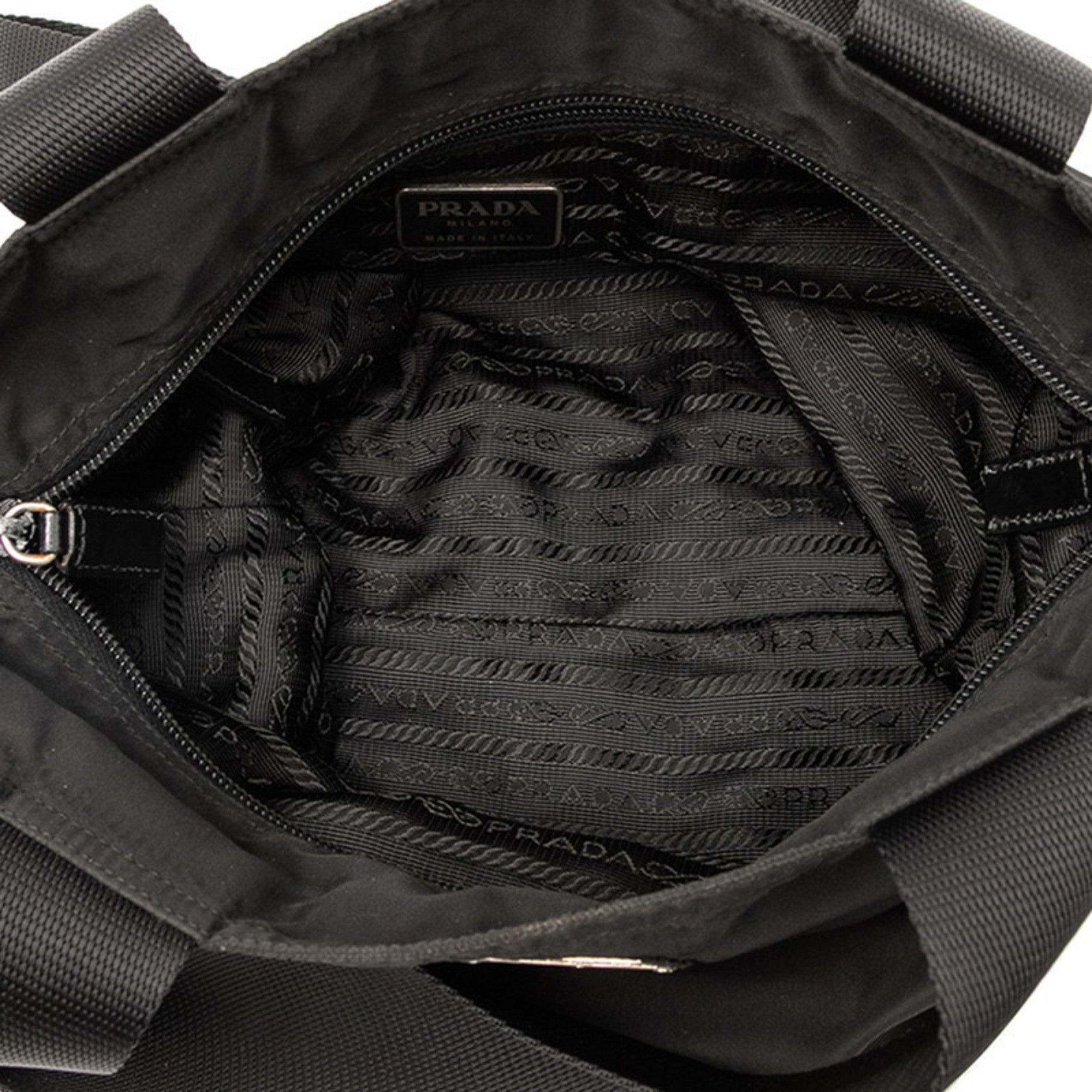 Prada Black Nylon Handbag Tote Bag (Pre-Owned)