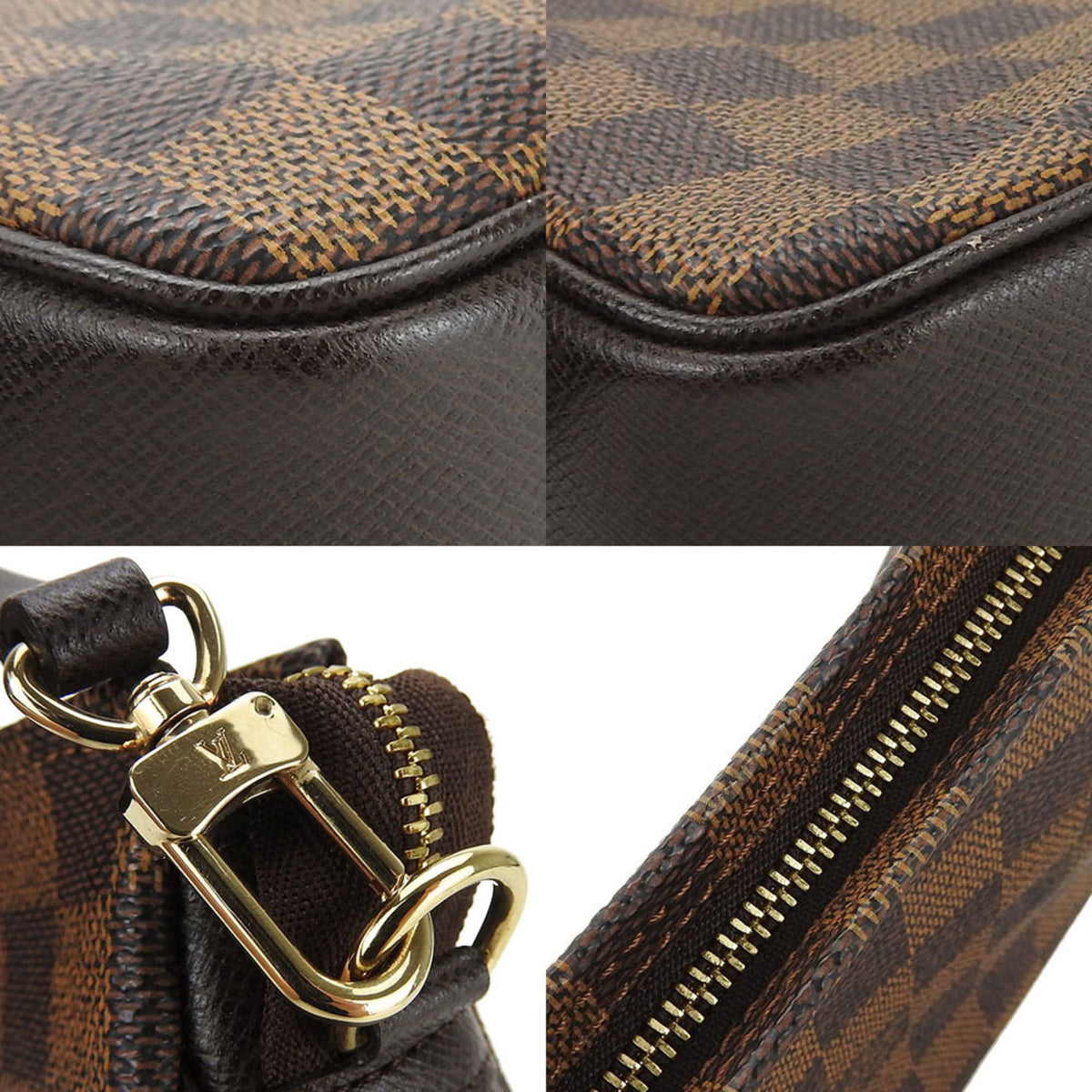Louis Vuitton Damier Damier Canvas Ebene Damier Canvas Pouch (Pre-Owned)