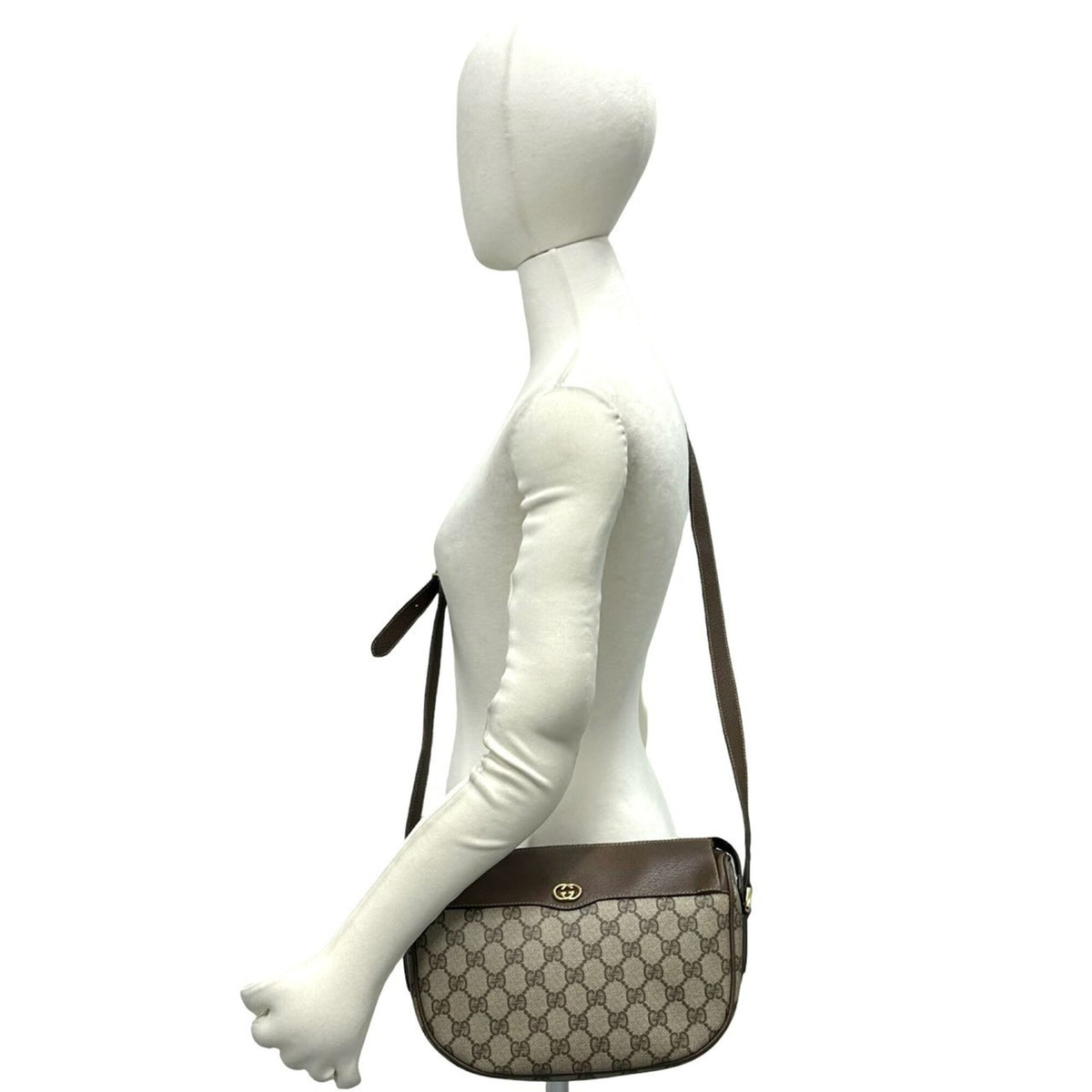 Gucci Brown Pvc Leather Pochette Shoulder Bag (Pre-Owned)