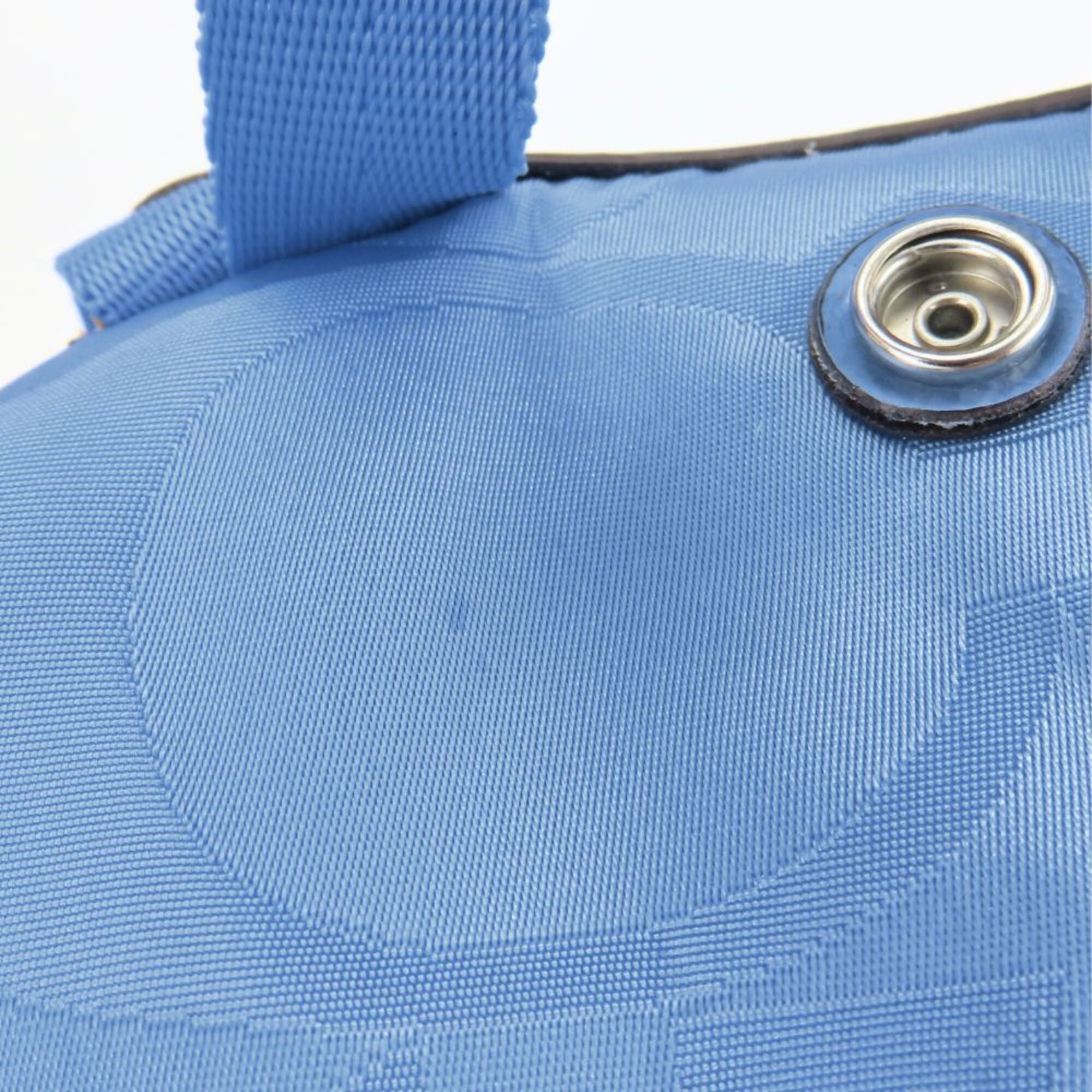 Coach Signature Blue Nylon Leather Backpack (Pre-Owned)