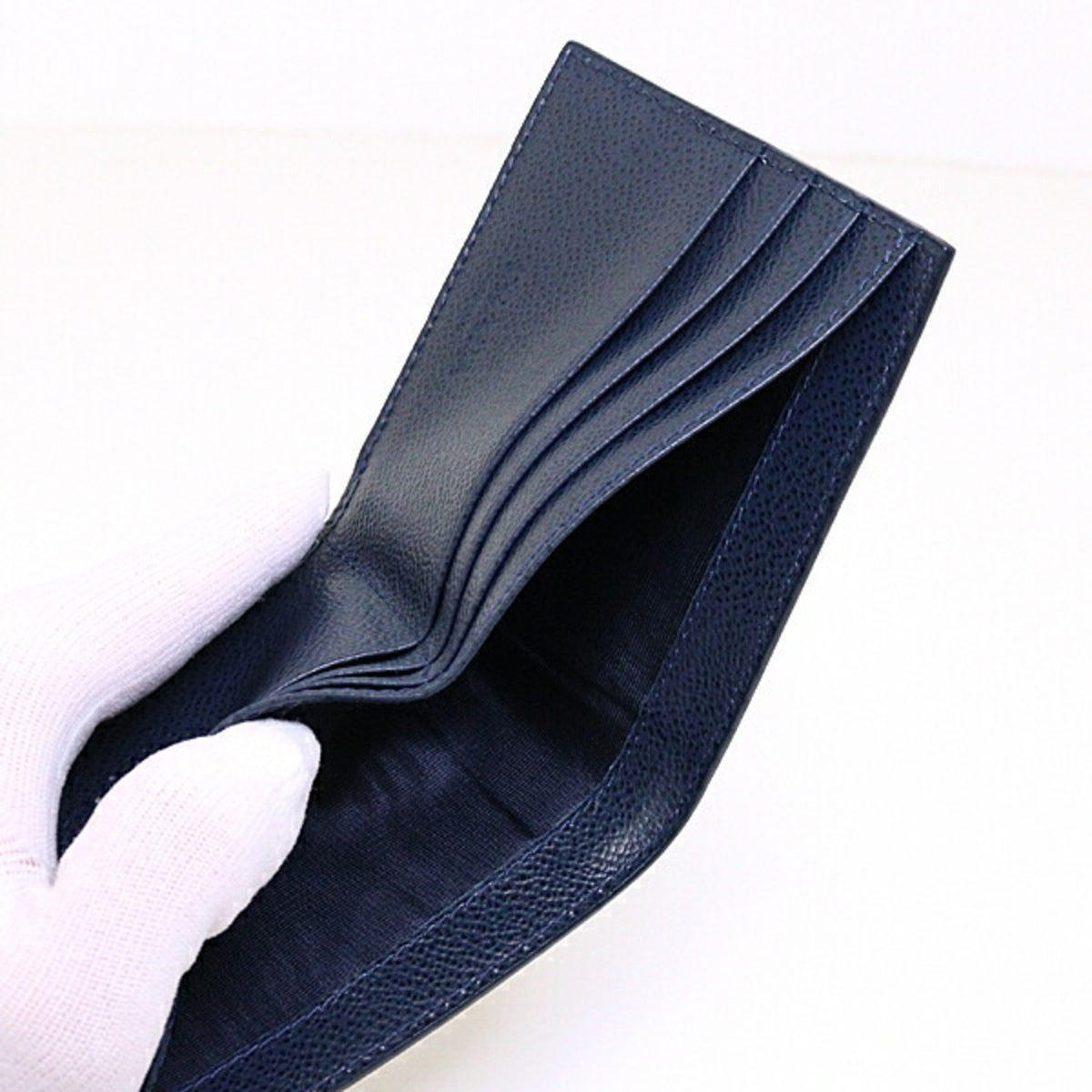 Prada Navy Saffiano Wallet (Bi-Fold) (Pre-Owned)