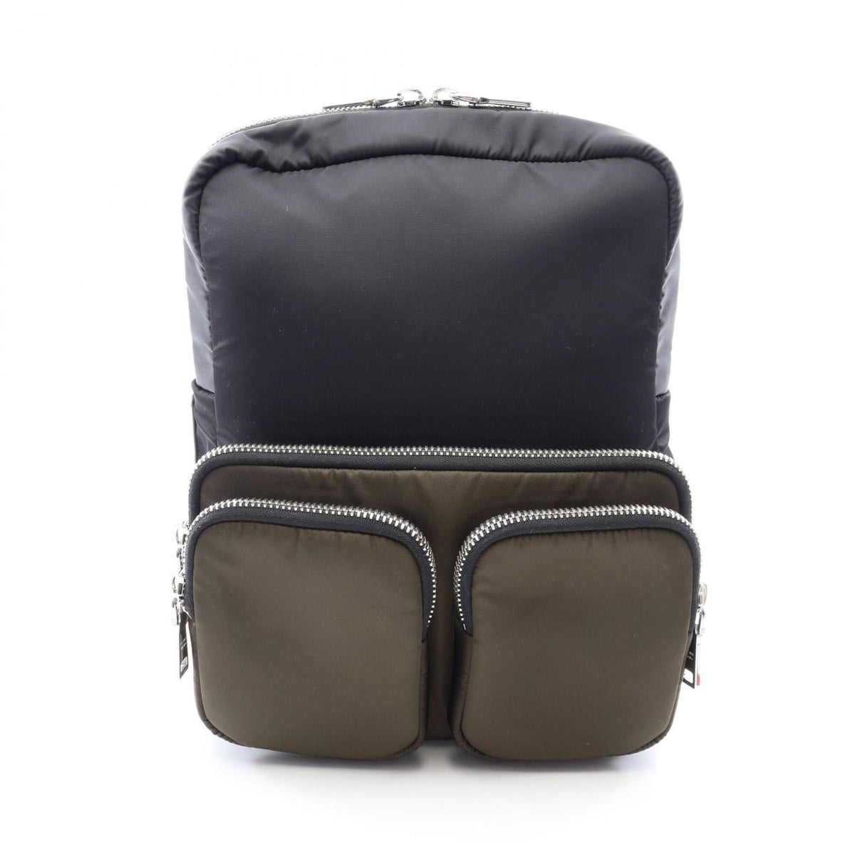 Prada Black Khaki Nylon Backpack (Pre-Owned)