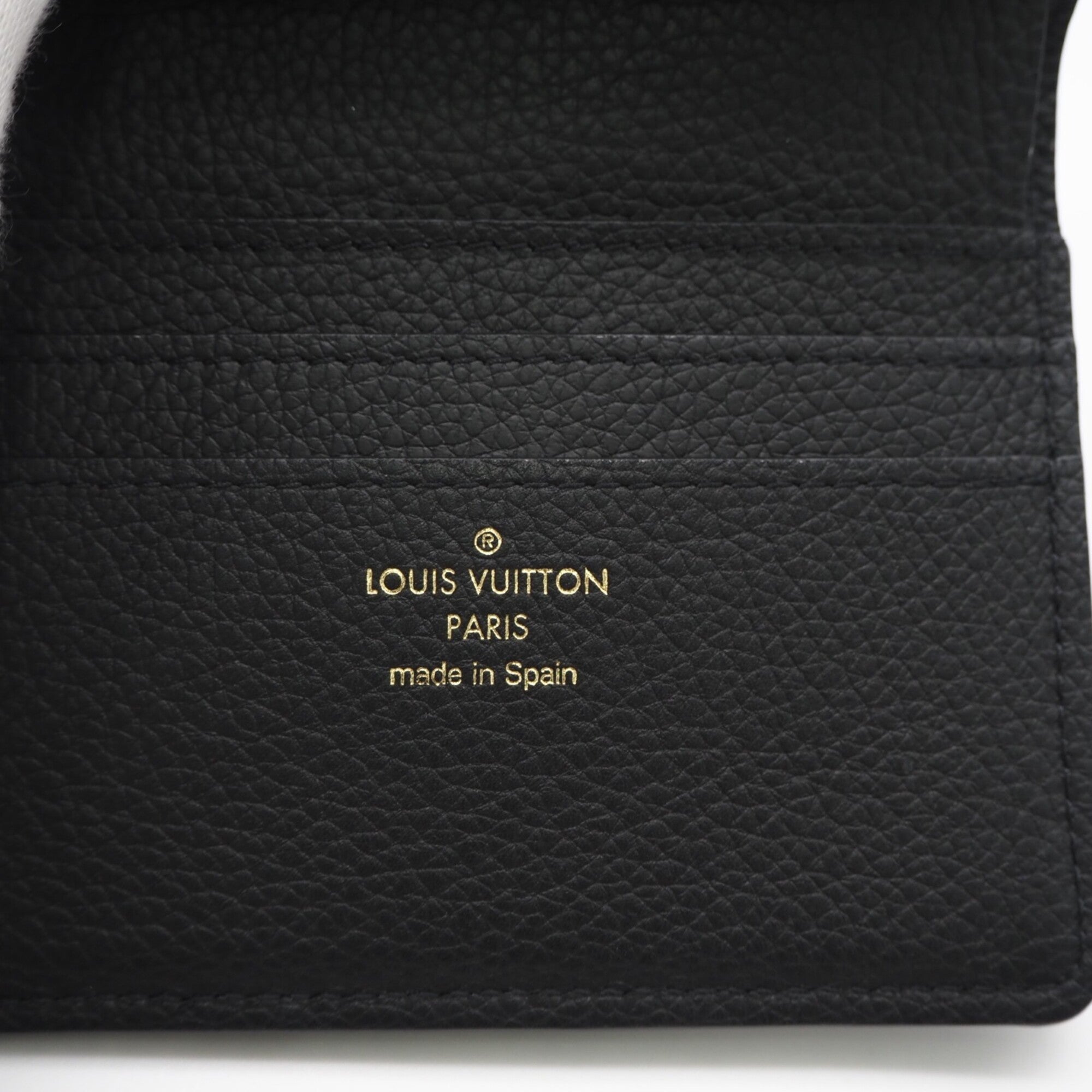 Louis Vuitton Black Leather Wallet (Bi-Fold) (Pre-Owned)