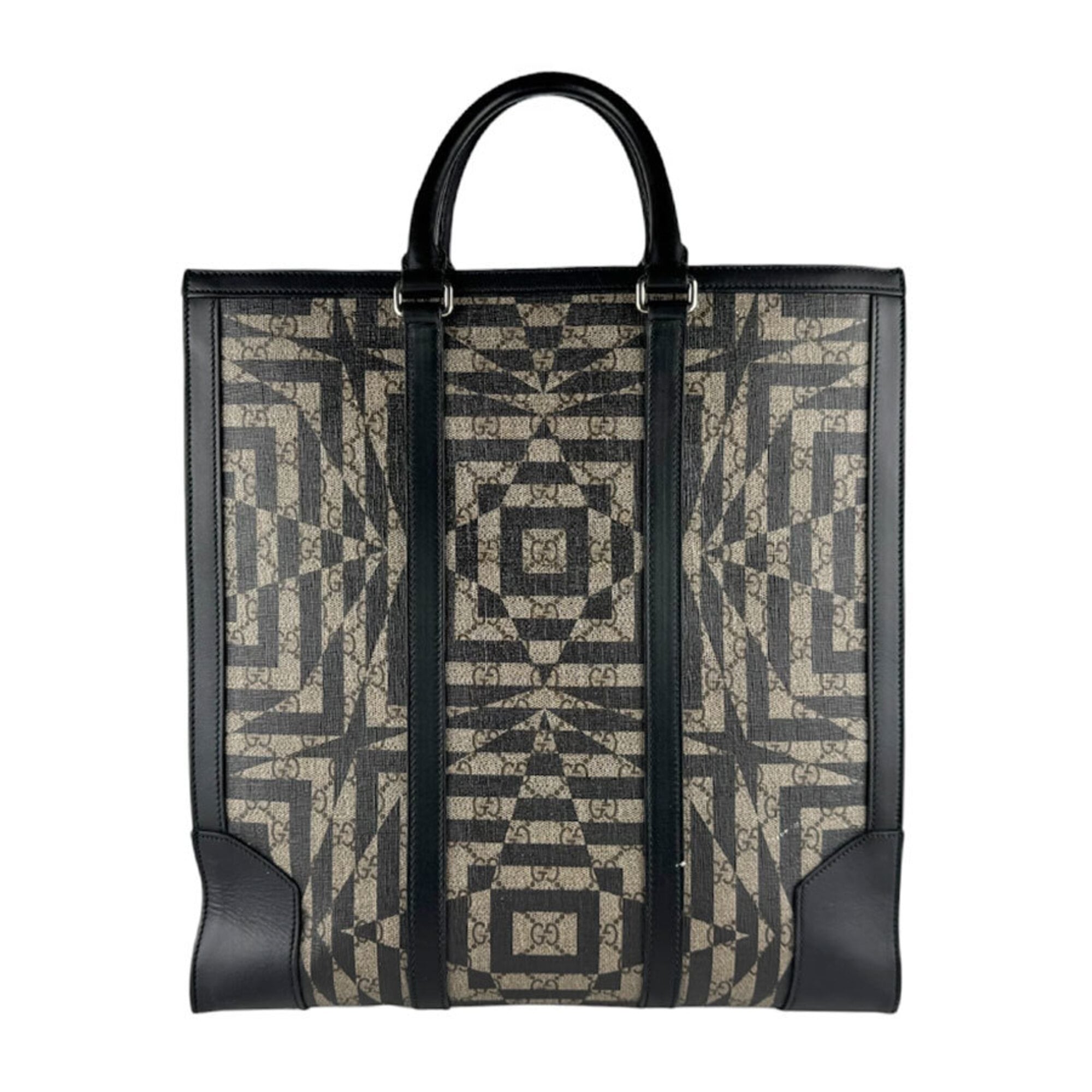 Gucci Black Brown Gg Supreme Handbag Shoulder Bag (Pre-Owned)