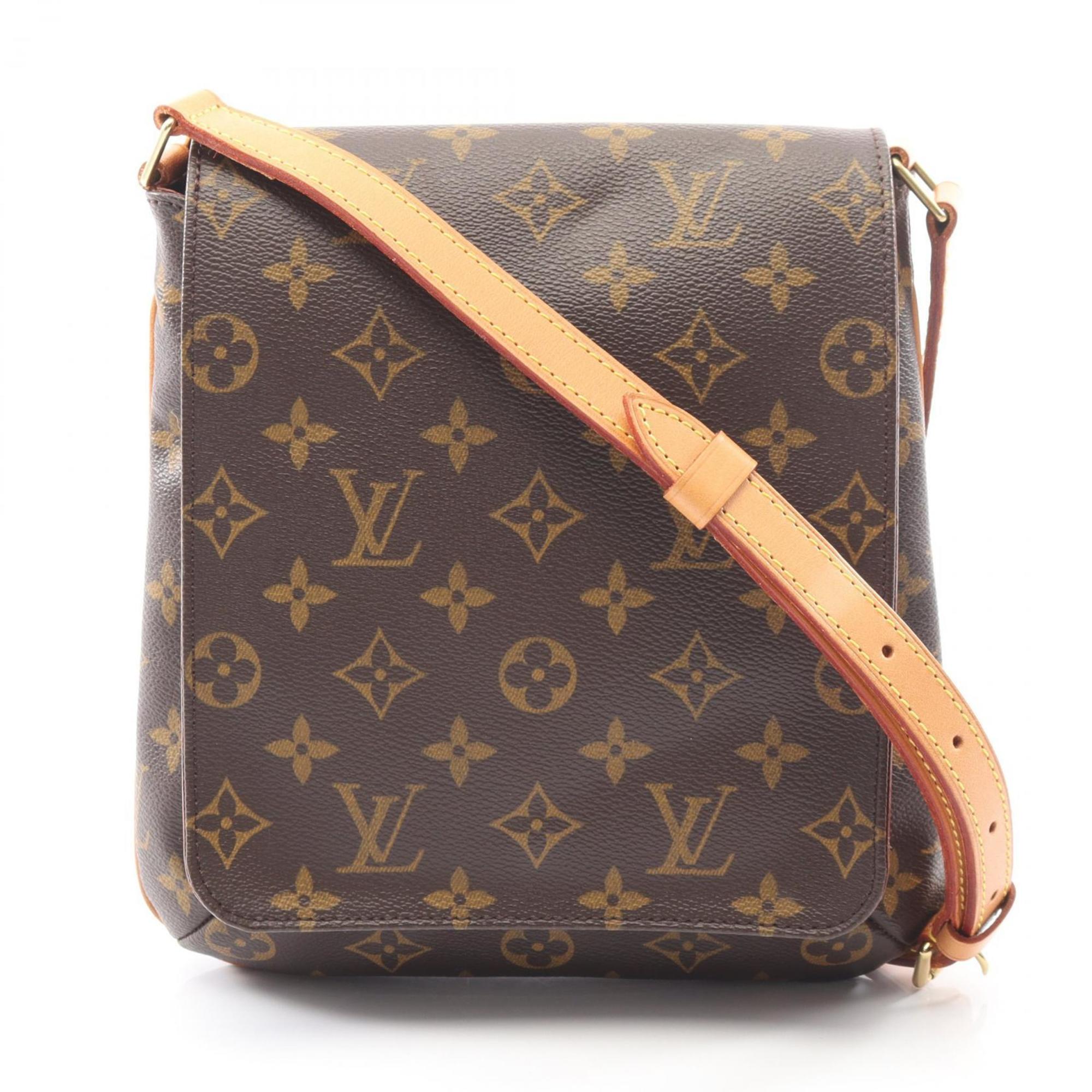 Louis Vuitton Monogram Brown Coated Canvas Leather Shoulder Bag (Pre-Owned)