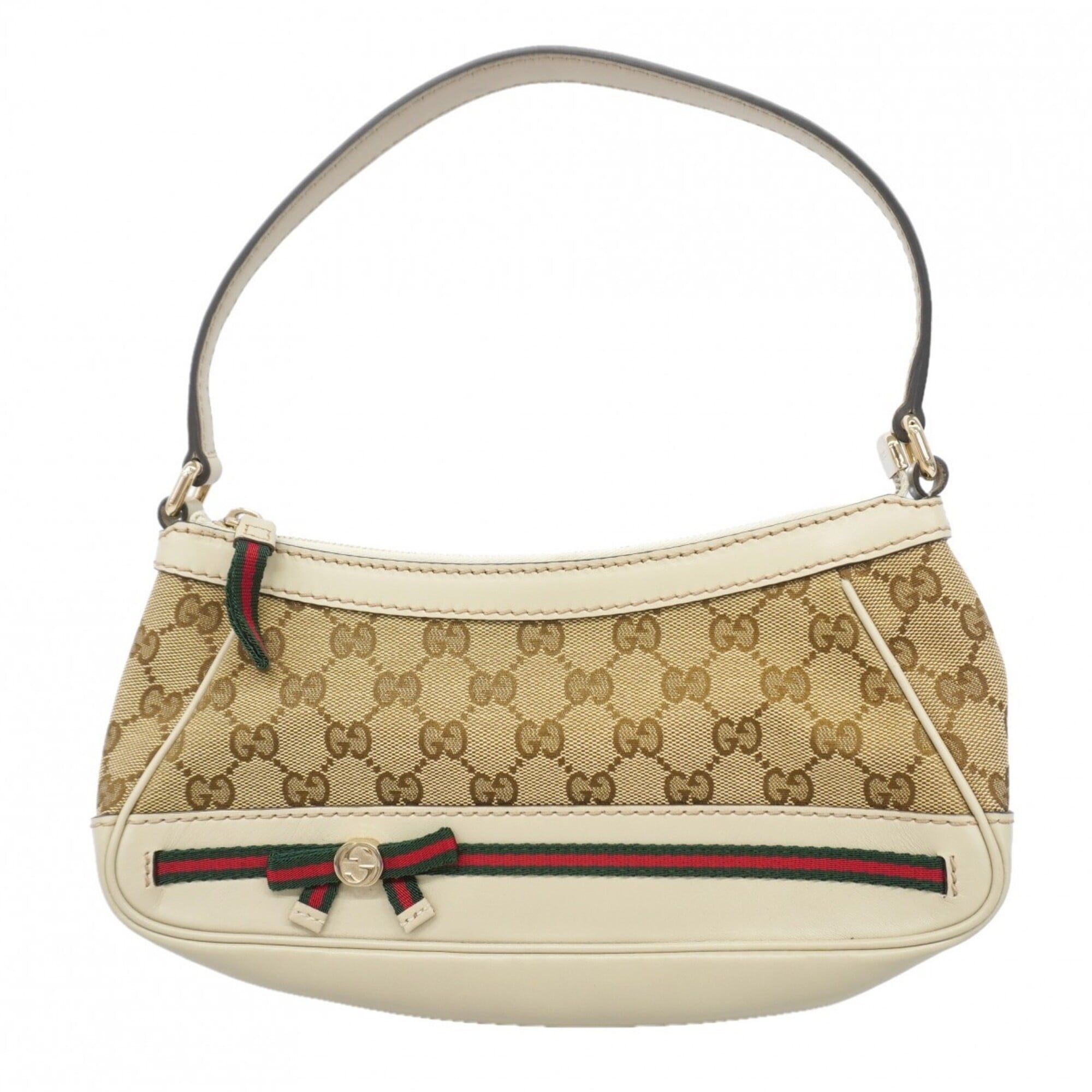 Gucci Beige Canvas Handbag (Pre-Owned)
