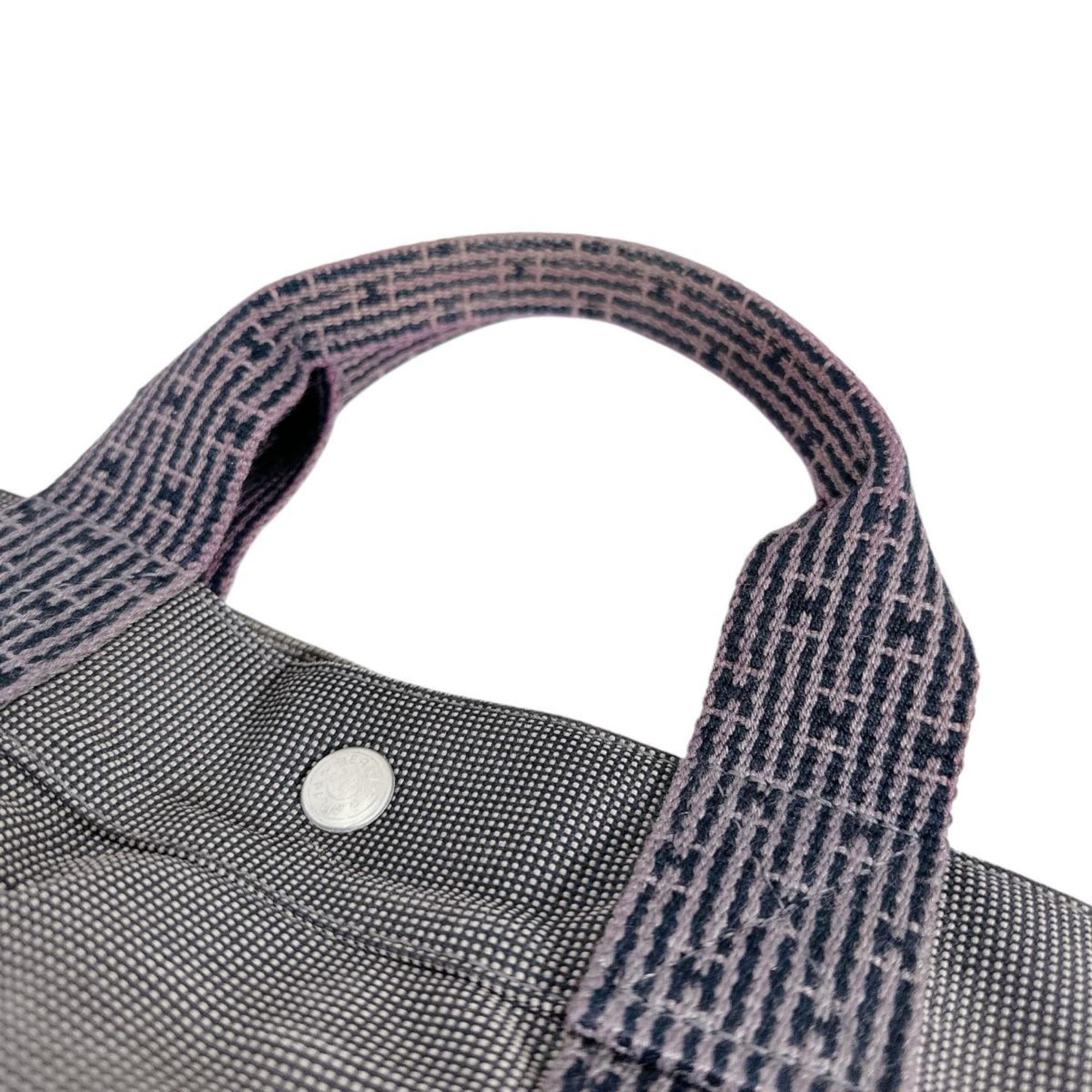 Hermes Her Line Gray Canvas Tote Bag (Pre-Owned)