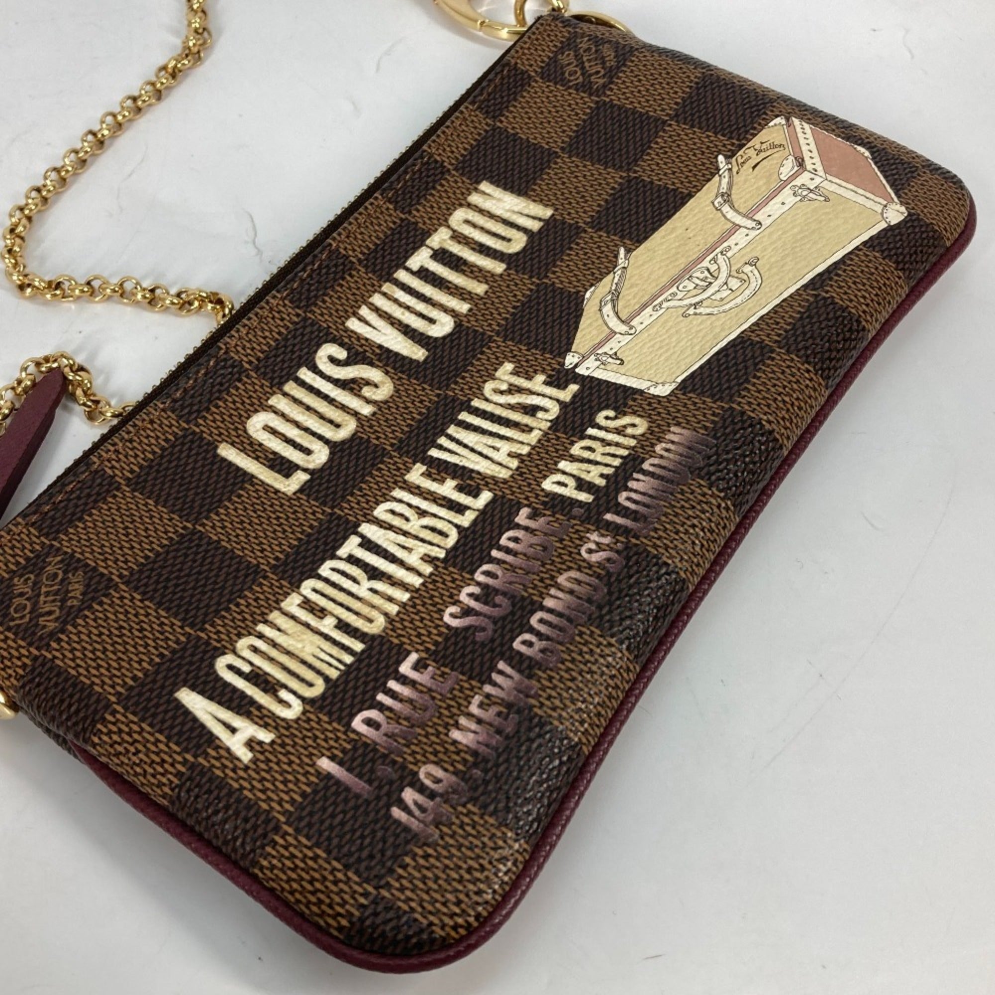 Louis Vuitton Brown Damier Canvas Damier Canvas Pochette Pouch Shoulder Bag (Pre-Owned)