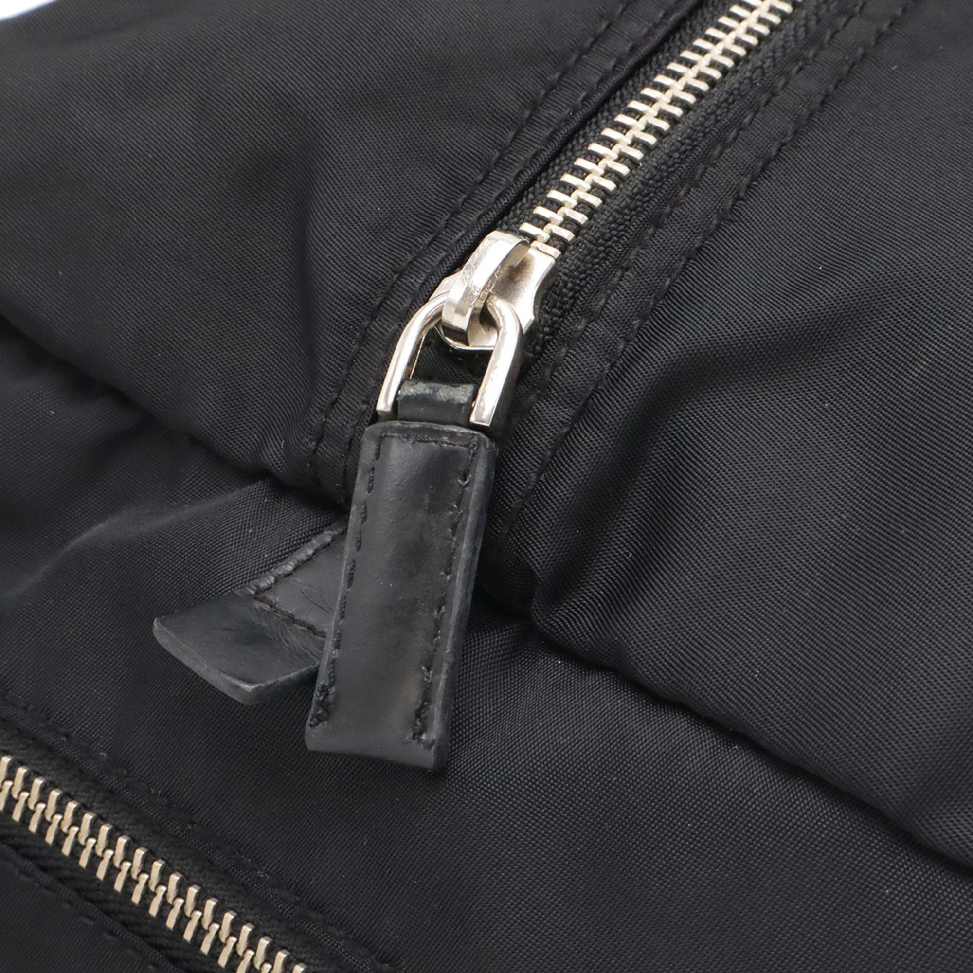 Prada Black Nero Nylon Leather Boston Bag (Pre-Owned)