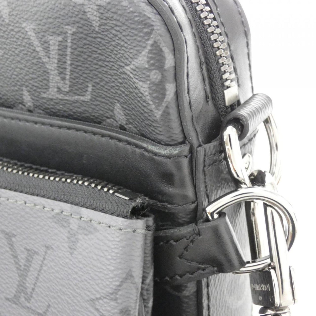 Louis Vuitton Black Coated Canvas Shoulder Bag (Pre-Owned)