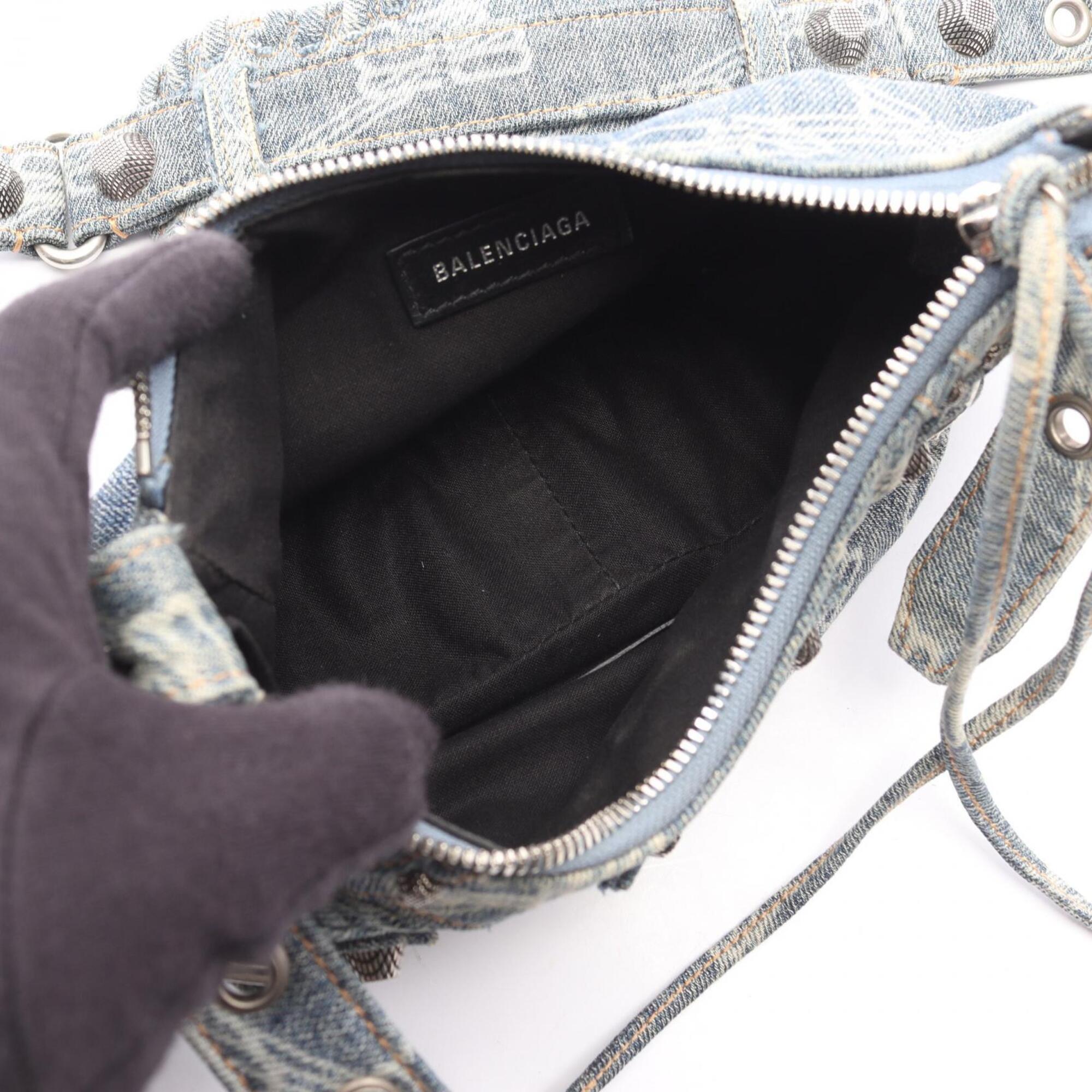 Balenciaga Blue Denim Handbag Shoulder Bag (Pre-Owned)