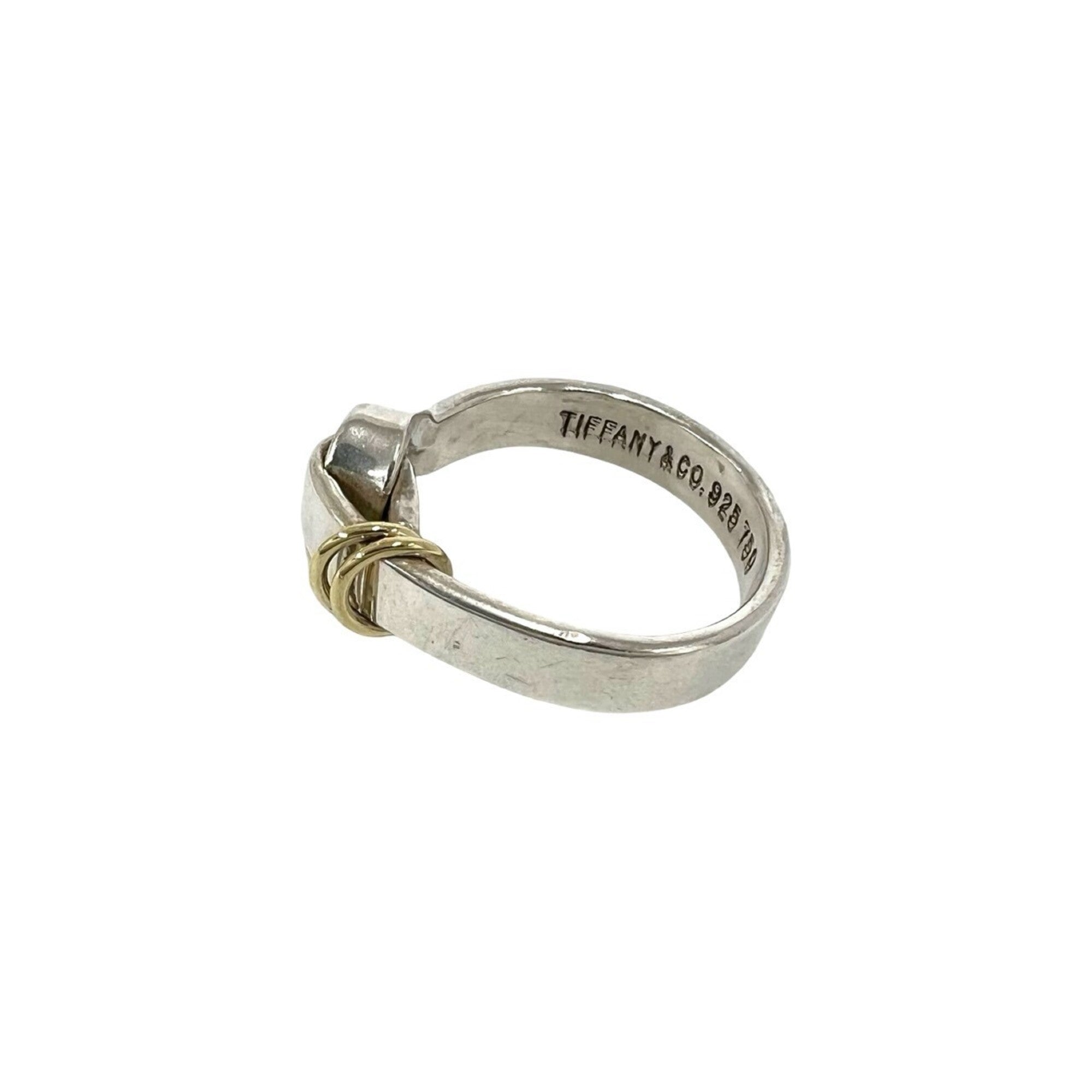 Tiffany Gold Silver Yellow Gold (18K) Silver 925 Band Ring (Pre-Owned)