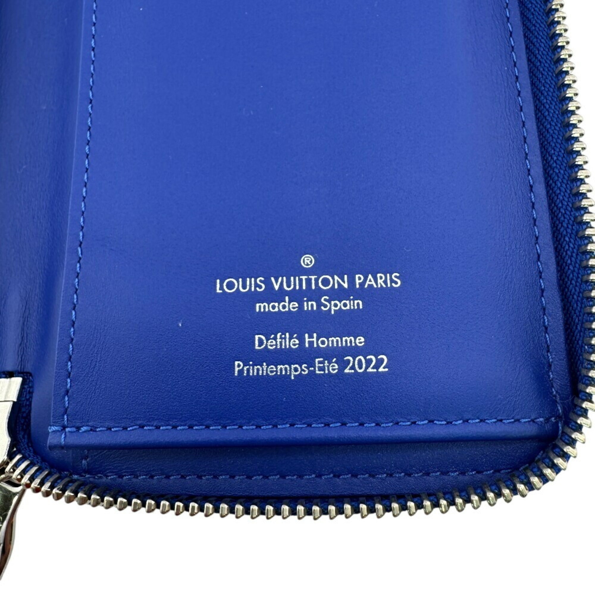 Louis Vuitton Blue Pink Leather Long Wallet (Bi-Fold) (Pre-Owned)