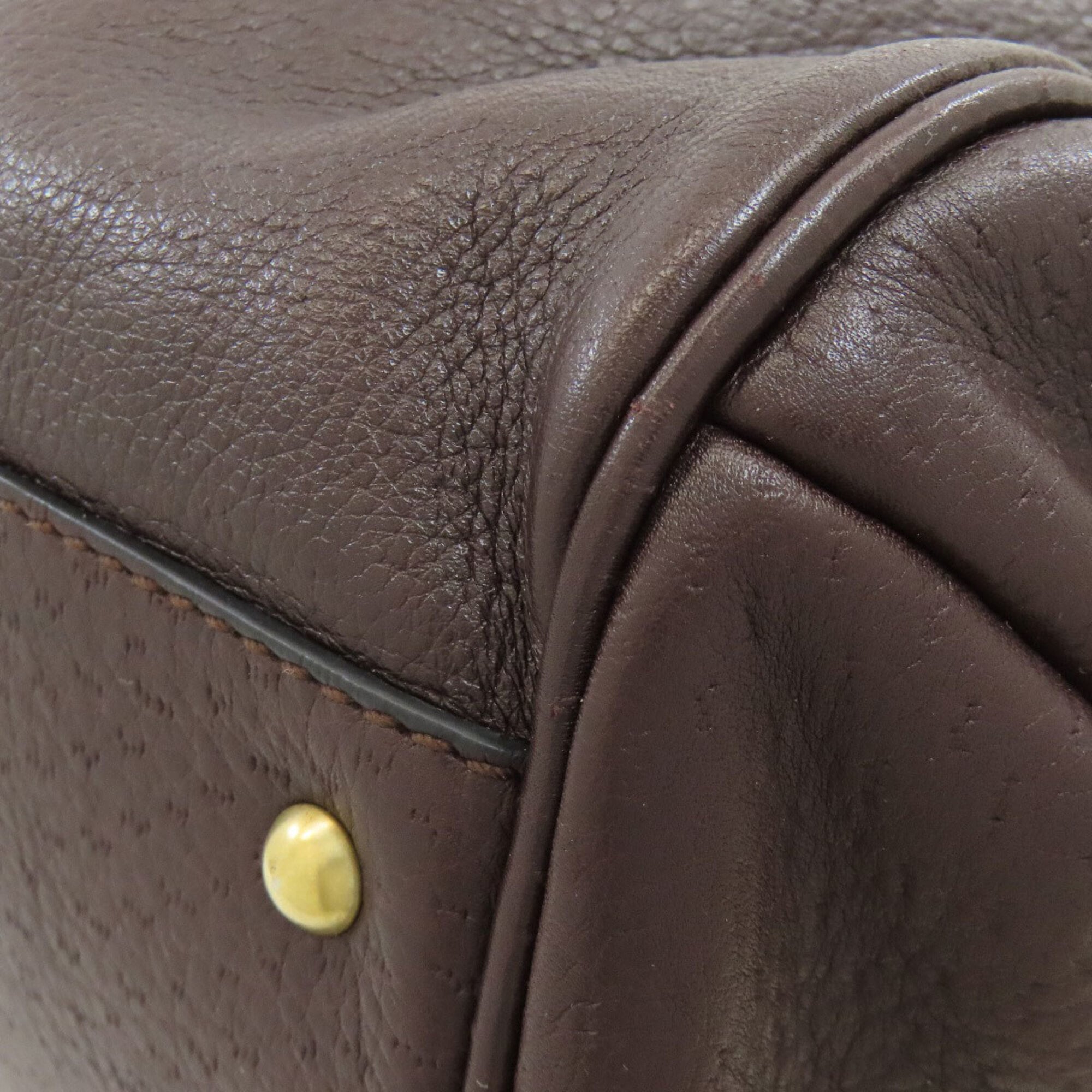 Salvatore Ferragamo Dark Brown Leather Handbag (Pre-Owned)