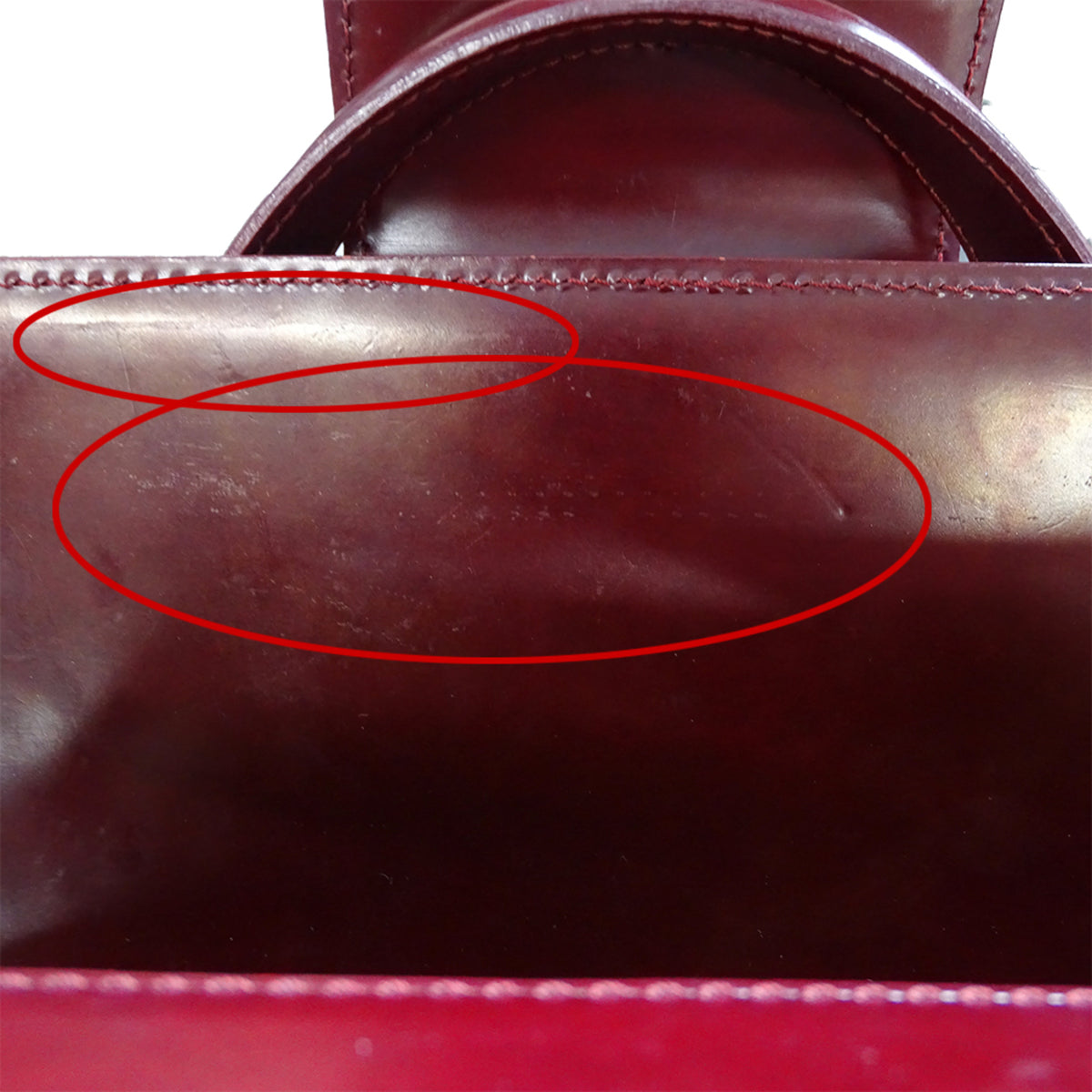 Cartier Panthère Bordeaux Patent Leather Handbag (Pre-Owned)