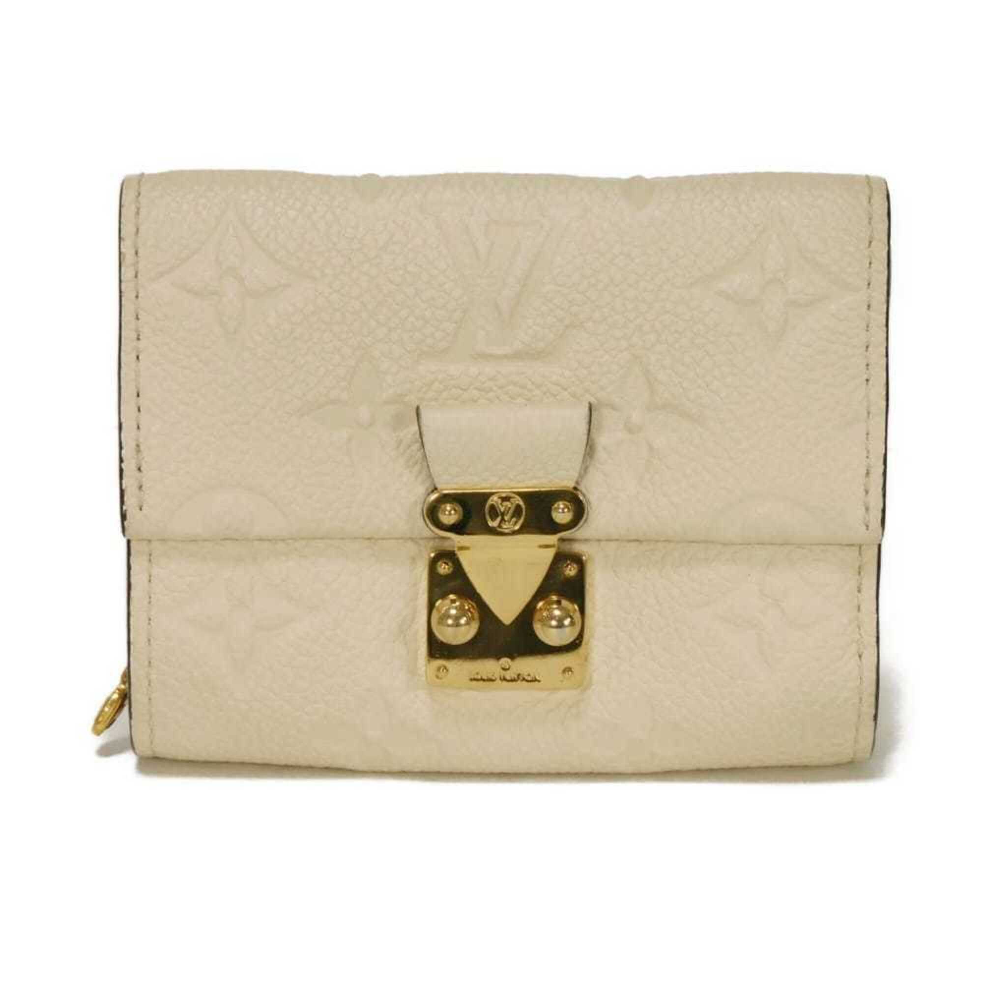 Louis Vuitton Monogram White Monogram Empreinte Leather Wallet (Tri-Fold) (Pre-Owned)