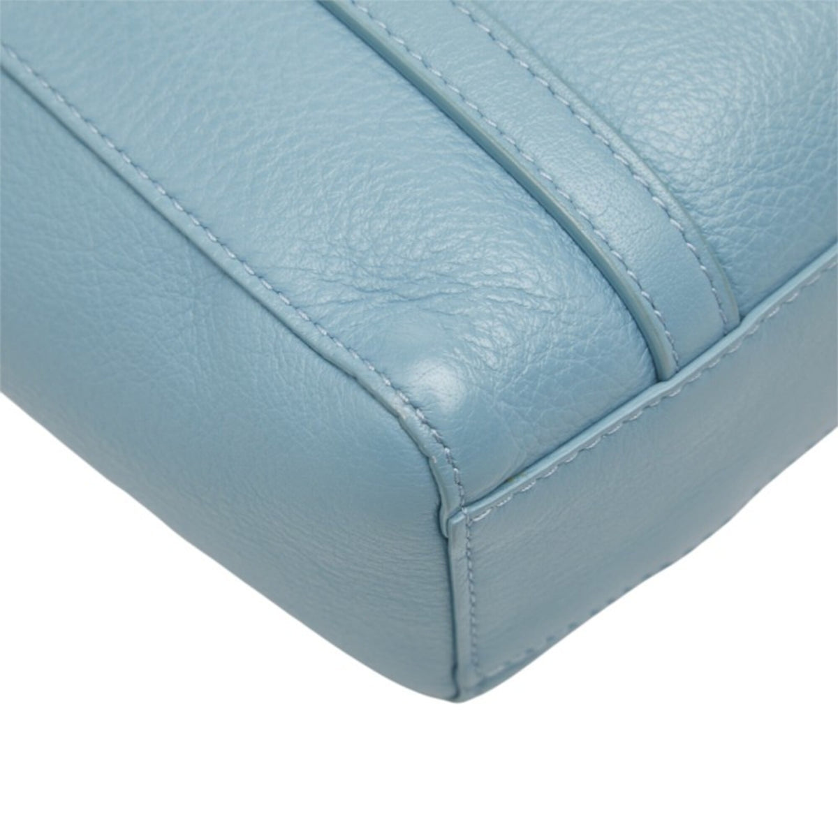 Balenciaga Blue Leather Shoulder Bag Tote Bag (Pre-Owned)
