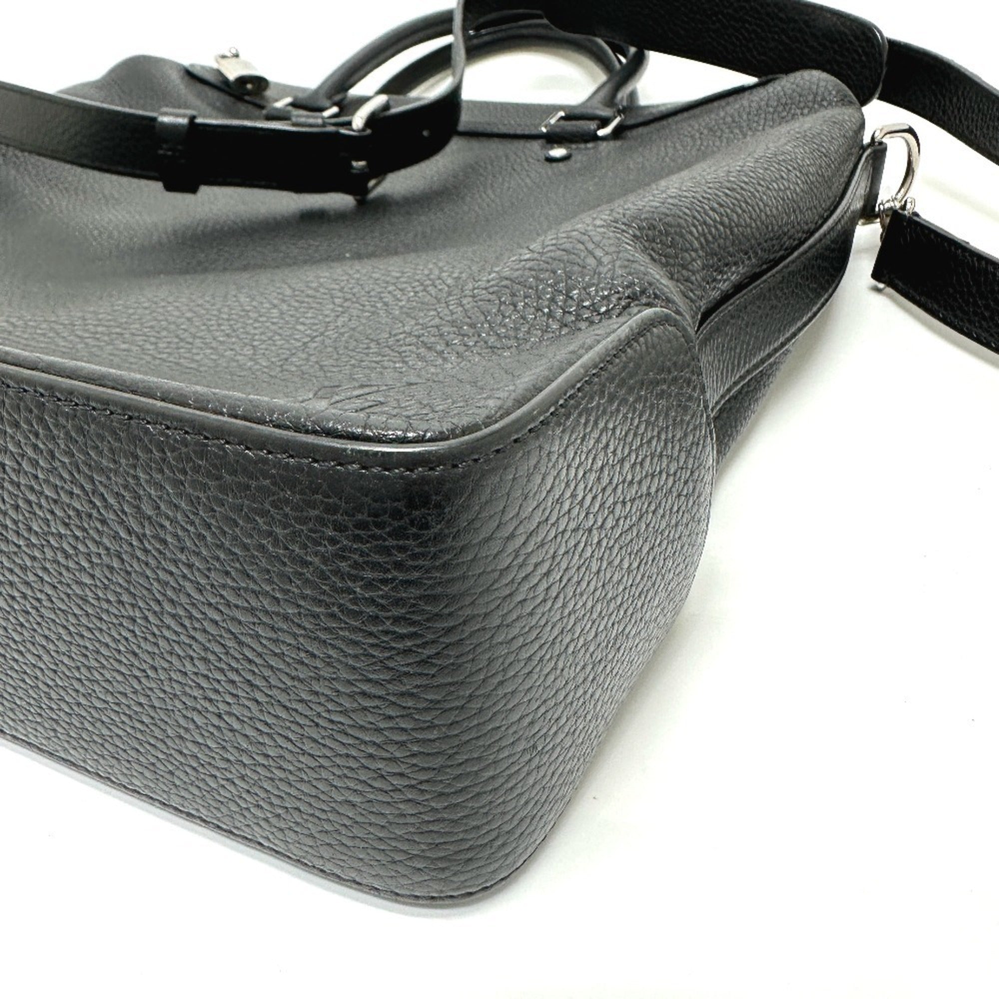 Louis Vuitton Black Leather Tote Bag (Pre-Owned)