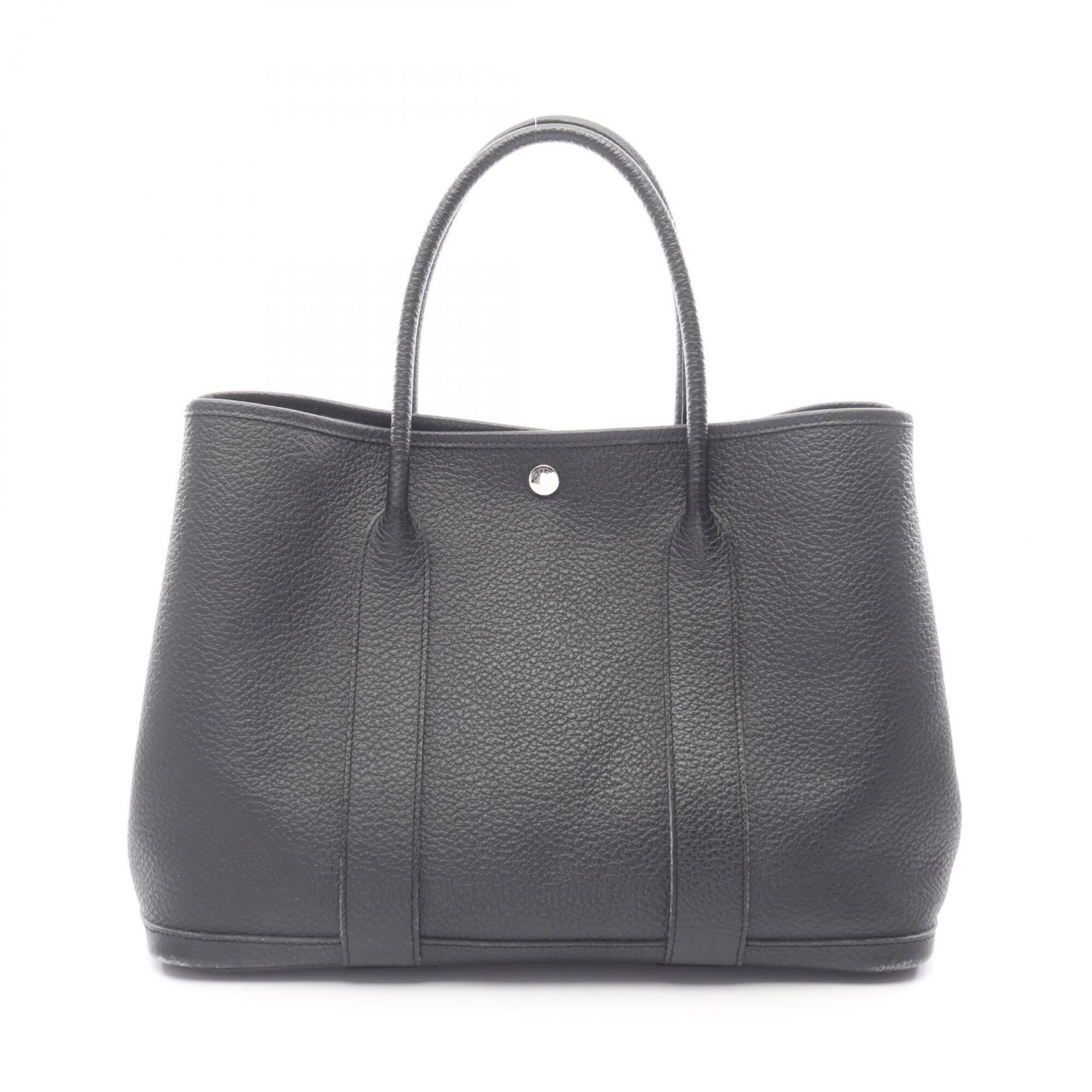 Hermes Black Country Leather Leather Handbag Tote Bag (Pre-Owned)