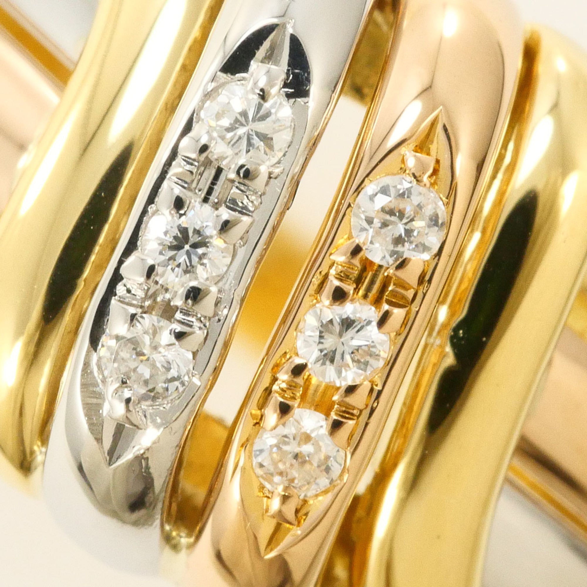 Unbranded Pink Gold Platinum Yellow Gold Yellow Gold (18K) Pink Gold (18K) Platinum 900 Band Ring (Pre-Owned)