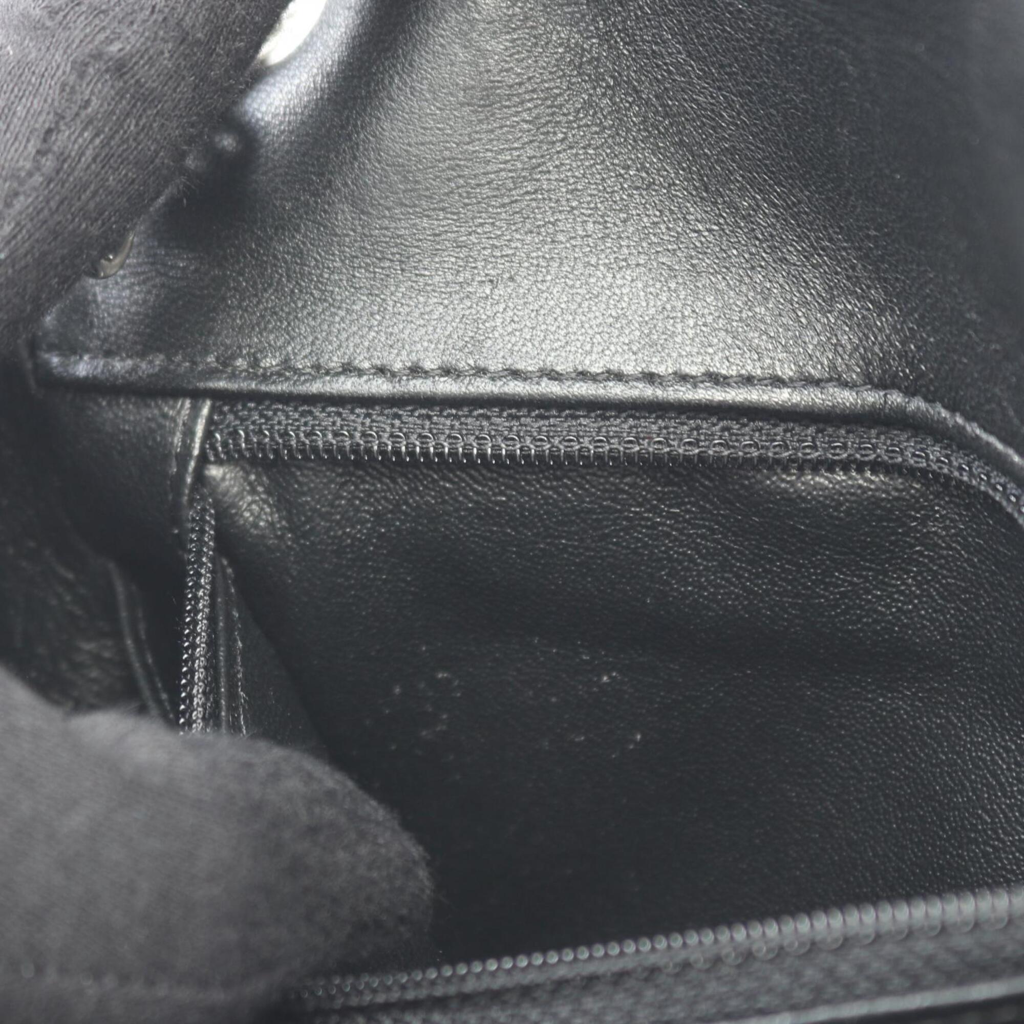 Chanel Black Leather Handbag Shoulder Bag (Pre-Owned)