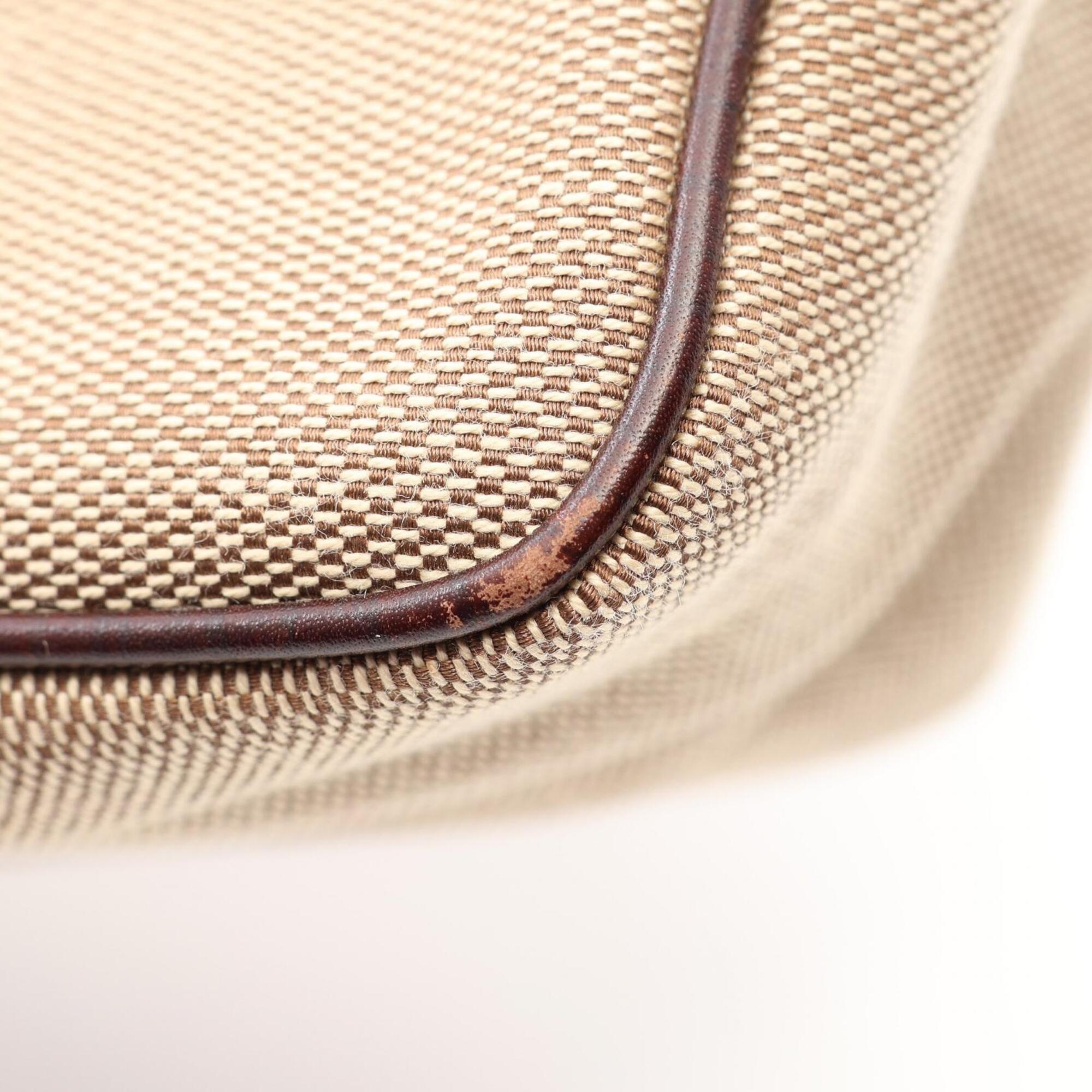 Gucci Beige Multi-Color Canvas Leather Handbag (Pre-Owned)