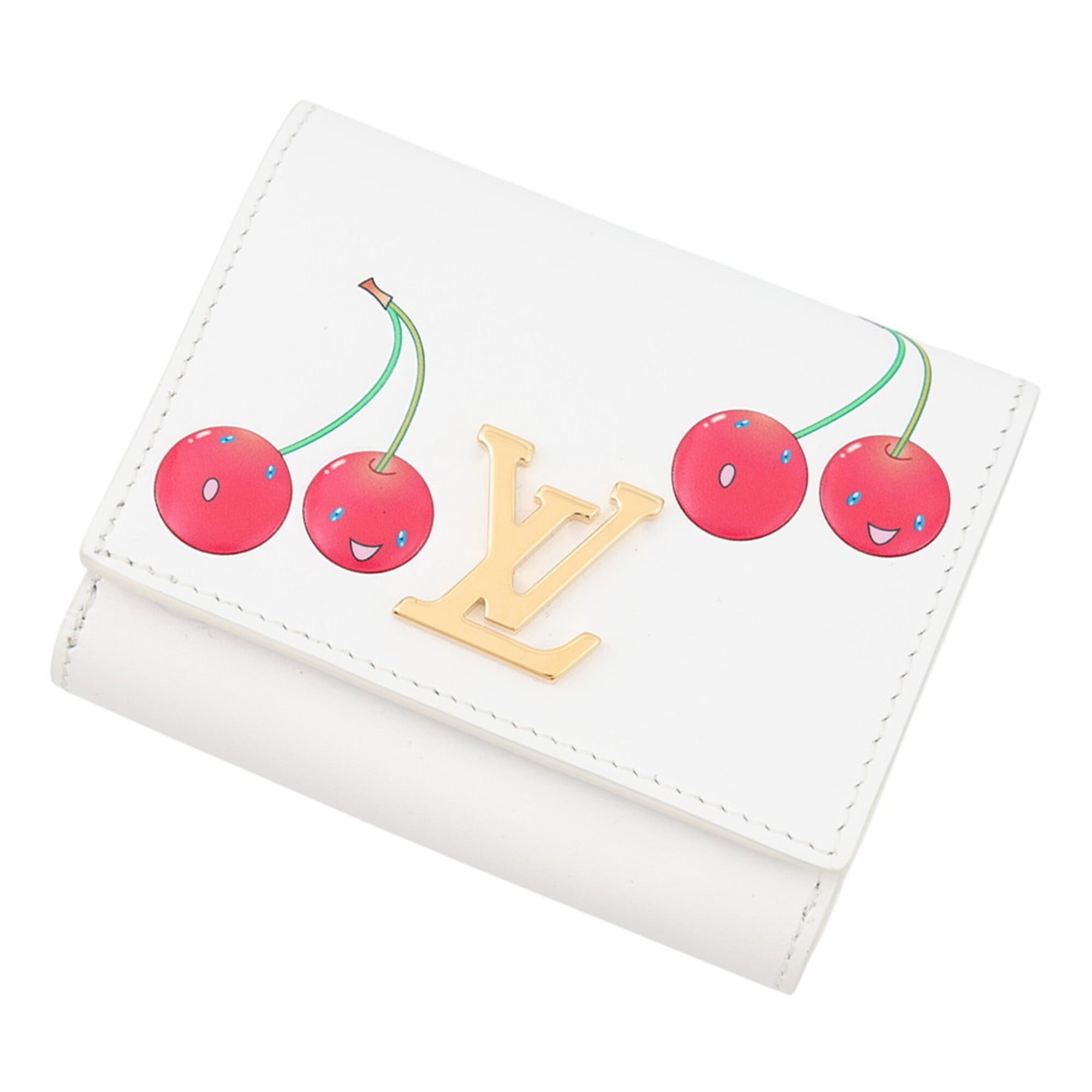 Louis Vuitton White Leather Wallet (Bi-Fold) (Pre-Owned)
