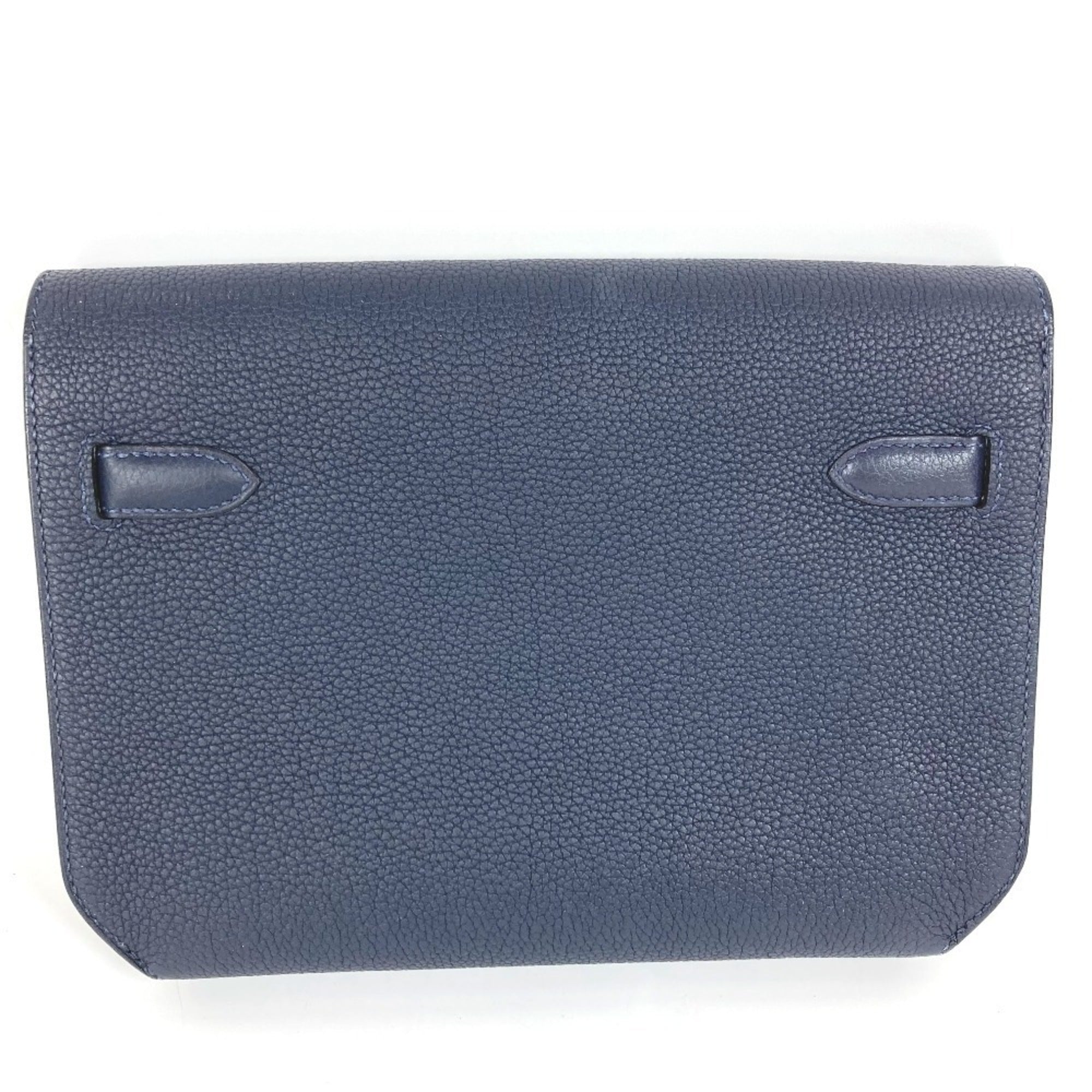 Hermes Kelly Navy Togo Leather Clutch Bag (Pre-Owned)
