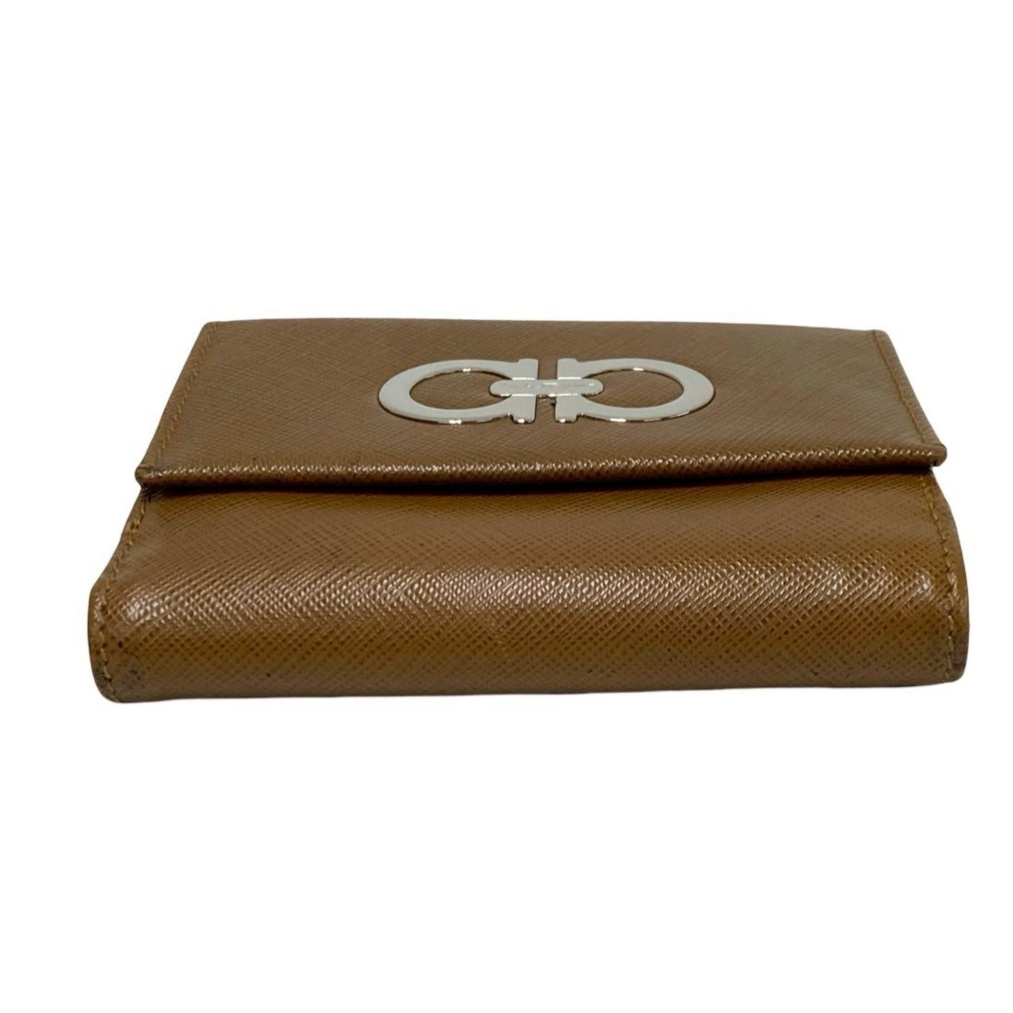 Salvatore Ferragamo Brown Leather Wallet (Bi-Fold) (Pre-Owned)