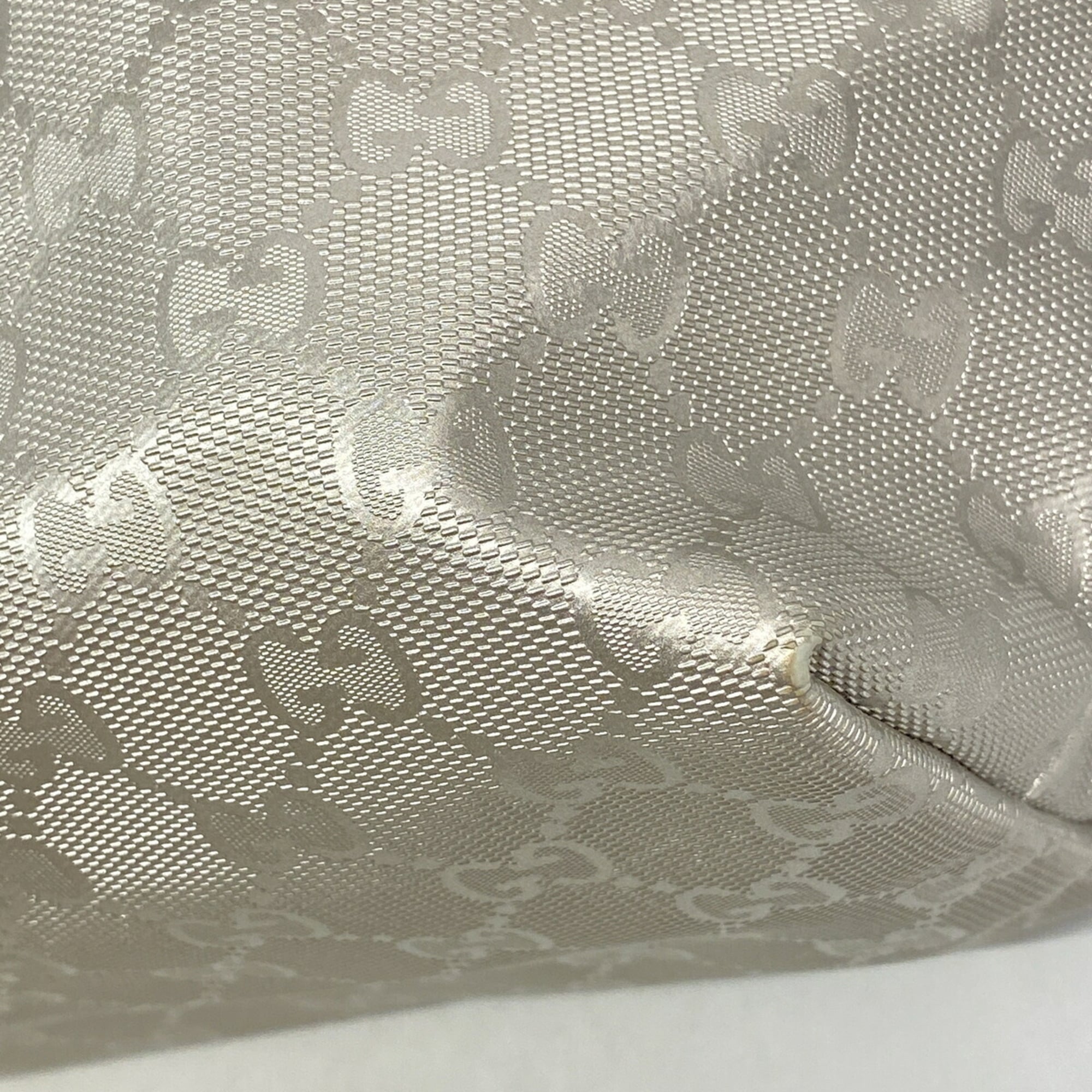 Gucci Silver Pvc Tote Bag (Pre-Owned)